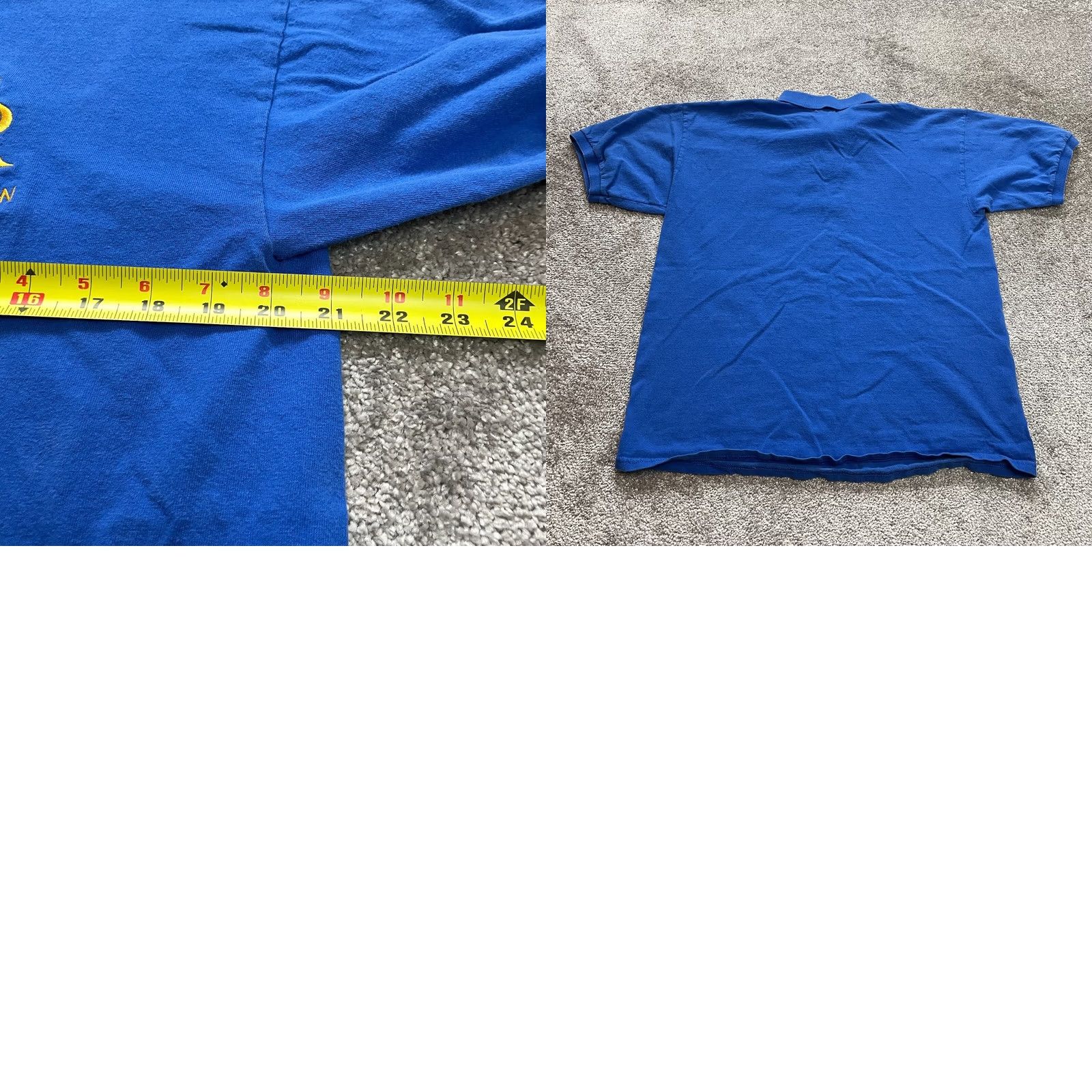 Gildan VINTAGE Gildan Ultra Cotton Polo Shirt Mens L Blue Golf Collared Shirt Logo Polo Size US L / EU 52-54 / 3 - 8 Thumbnail