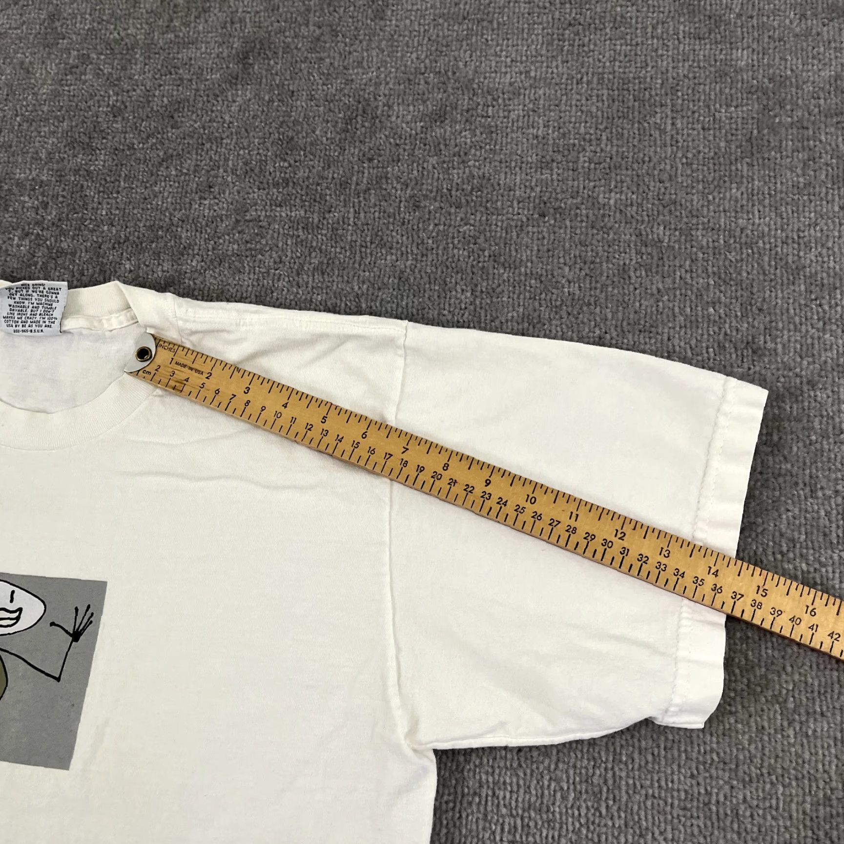 Etro VINTAGE Be As You Are Shirt Women M/L Cropped White 90s Retro Graphic Tee 1998 Short Sleeve Womens Size M / US 6-8 / IT 42-44 - 7 Thumbnail