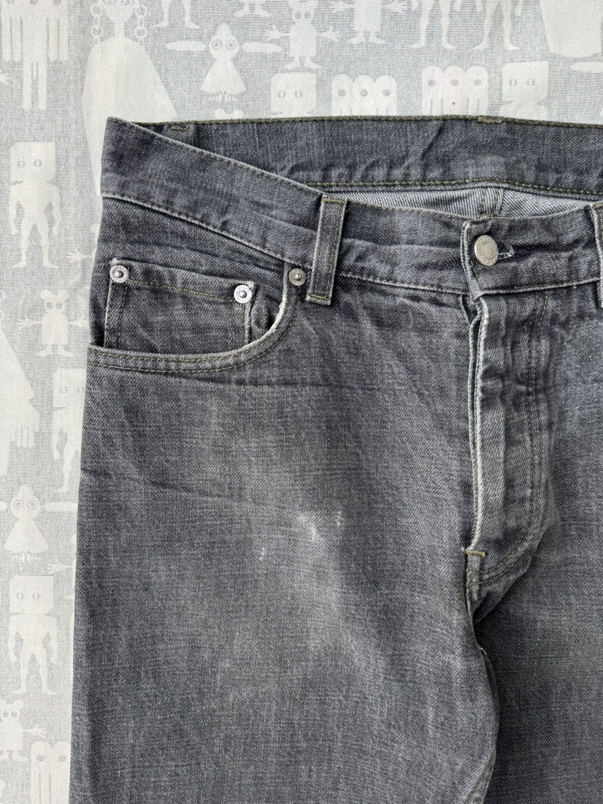 Helmut Lang Helmut Lang 2000's Raw Denim Grey Classic Cut Jeans Size US 30 / EU 46 - 2 Thumbnail