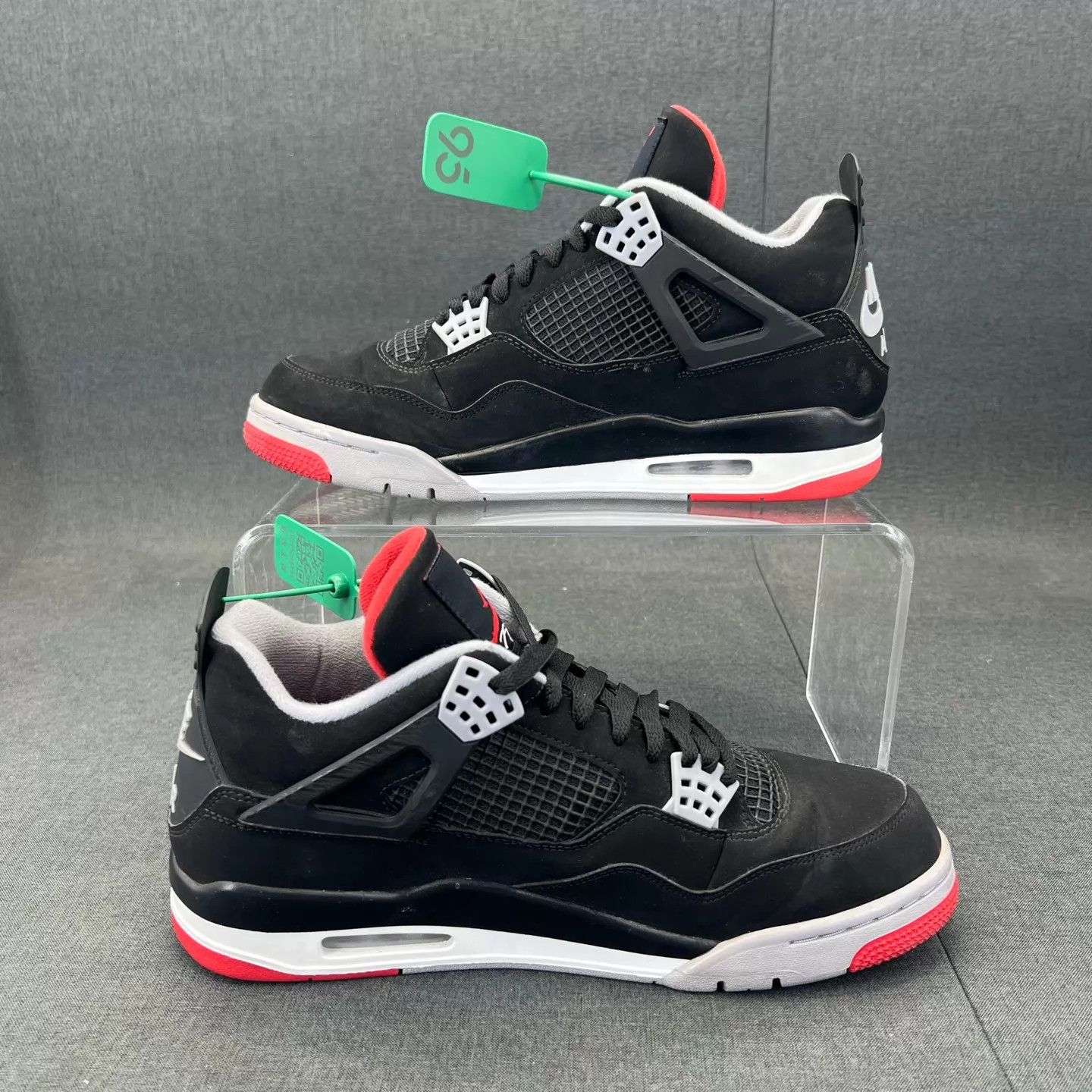 Nike Air Jordan 4 Black Red 19 99 New Size US 12.5 / EU 45-46 - 3 Thumbnail