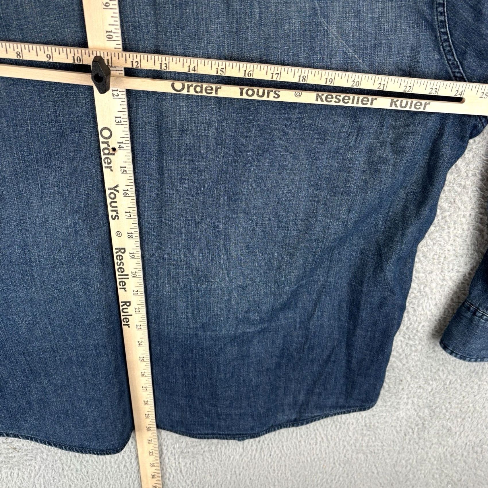 Levi's Levi's Denim Shirt Mens 2XL Blue Pearl Snap Indigo Dark Wash Western Cowboy Shirt Men Regular Long Sleeve Button-Up Pockets Size US XXL / EU 58 / 5 - 6 Thumbnail