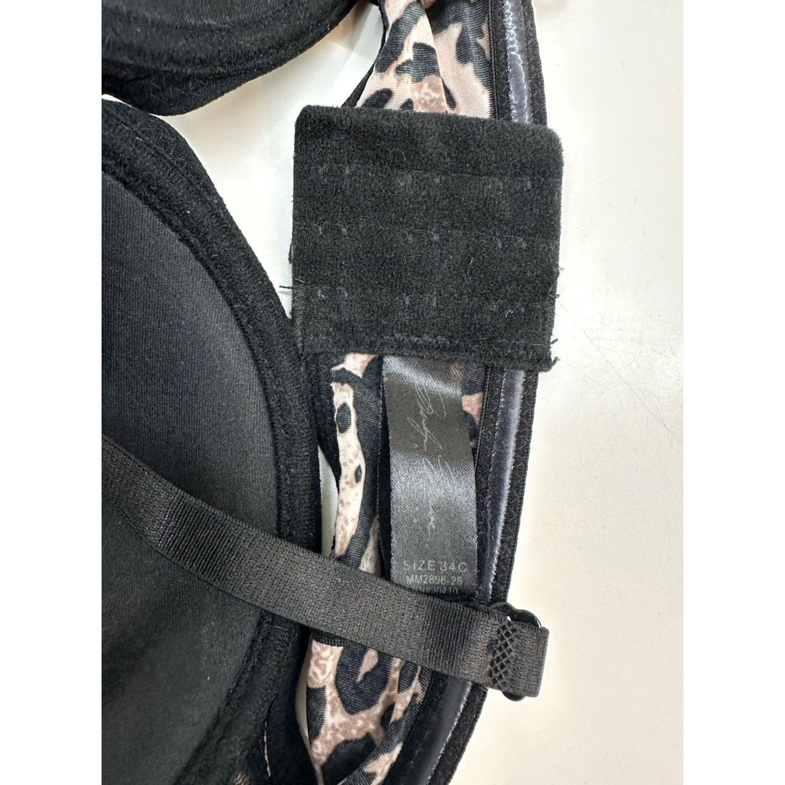 Vintage Unknown Brand Womens Bra 34C Brown Animal Print Padded Adjustable T-Shirt Bra Womens 34C Size ONE SIZE - 4 Thumbnail