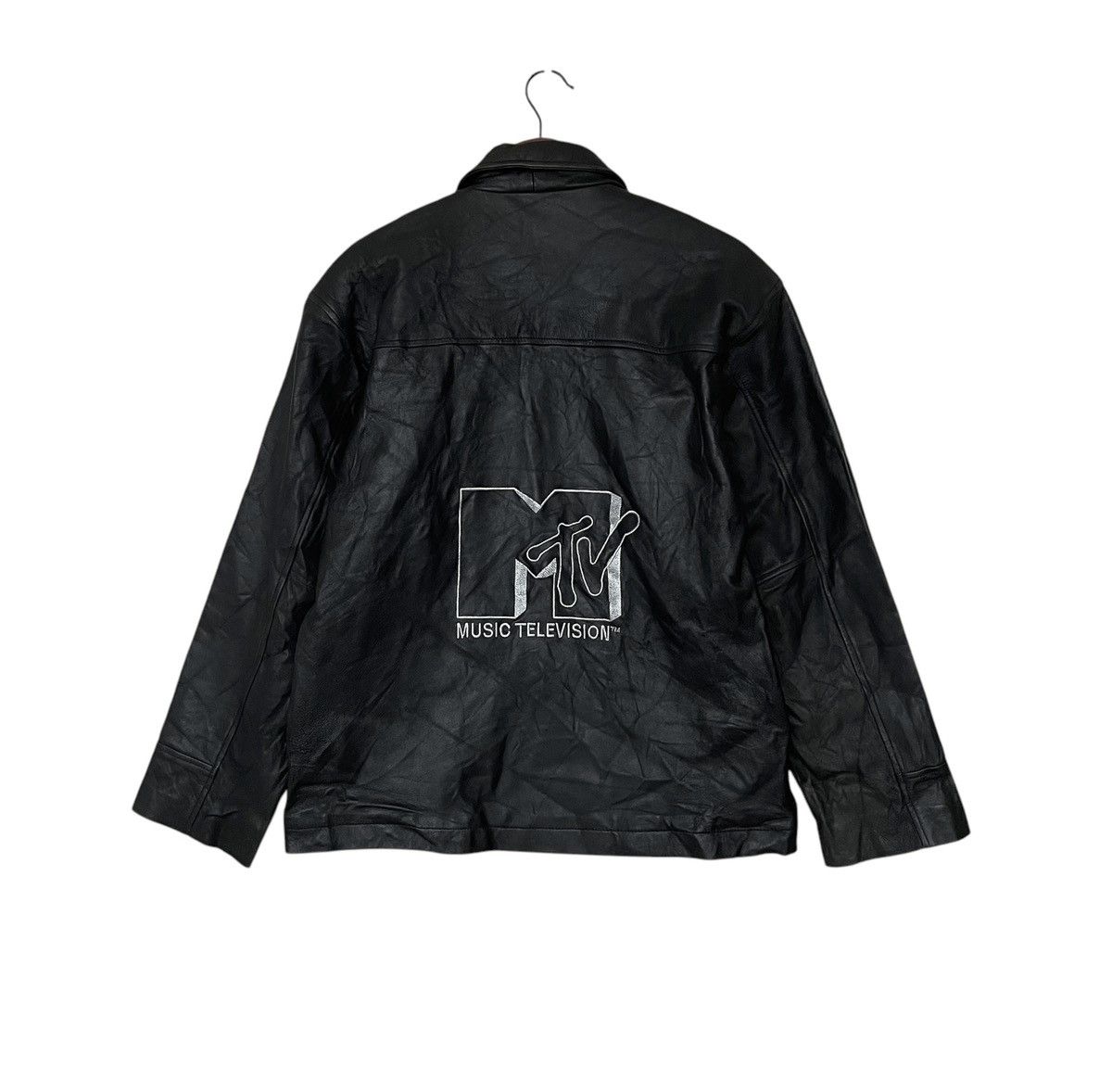 Mtv Vintage Mtv Television Leather Jacket 1990s Size US M / EU 48-50 / 2 - 2 Thumbnail