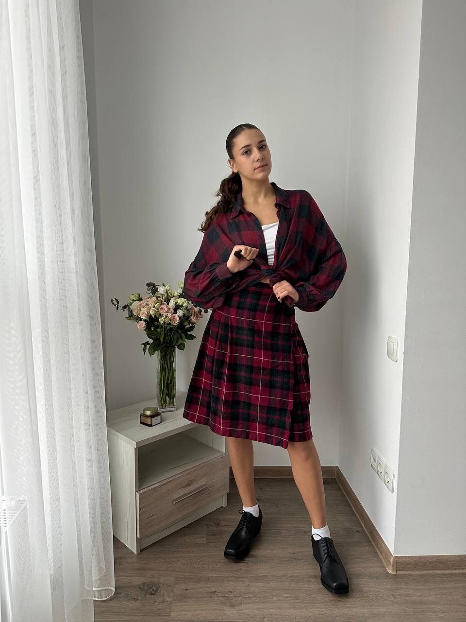 Other UK × Vintage Vintage Scottish Wool Red Julius Skirt Size 27" / US 4 / IT 40 - 12 Thumbnail