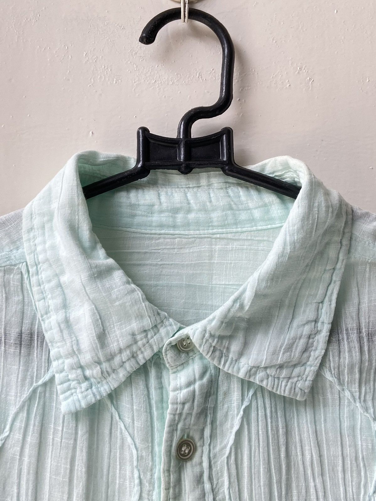 Issey Miyake PLANTATION Green Shirt Size US XL / EU 56 / 4 - 13 Thumbnail