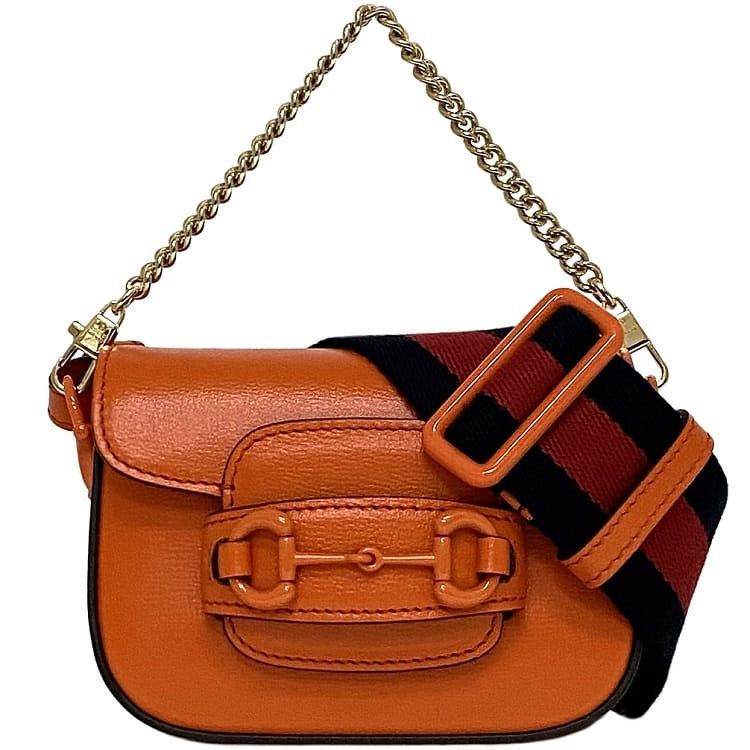 Gucci GUCCI Mini Bag Orange Leather Size ONE SIZE - 1 Thumbnail