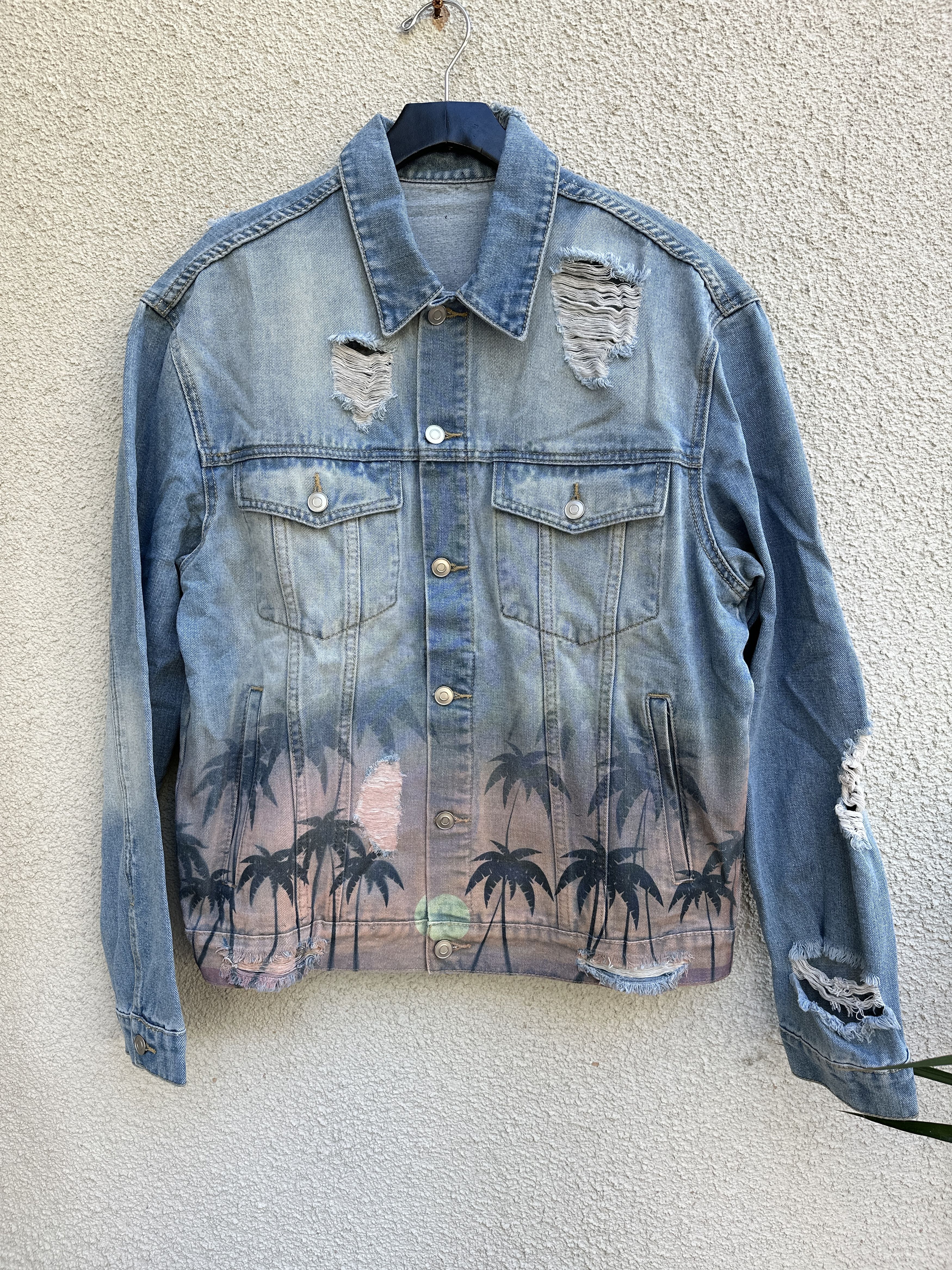Other Distressed Sunset Trucker Jacket Size US M / EU 48-50 / 2 - 1 Thumbnail