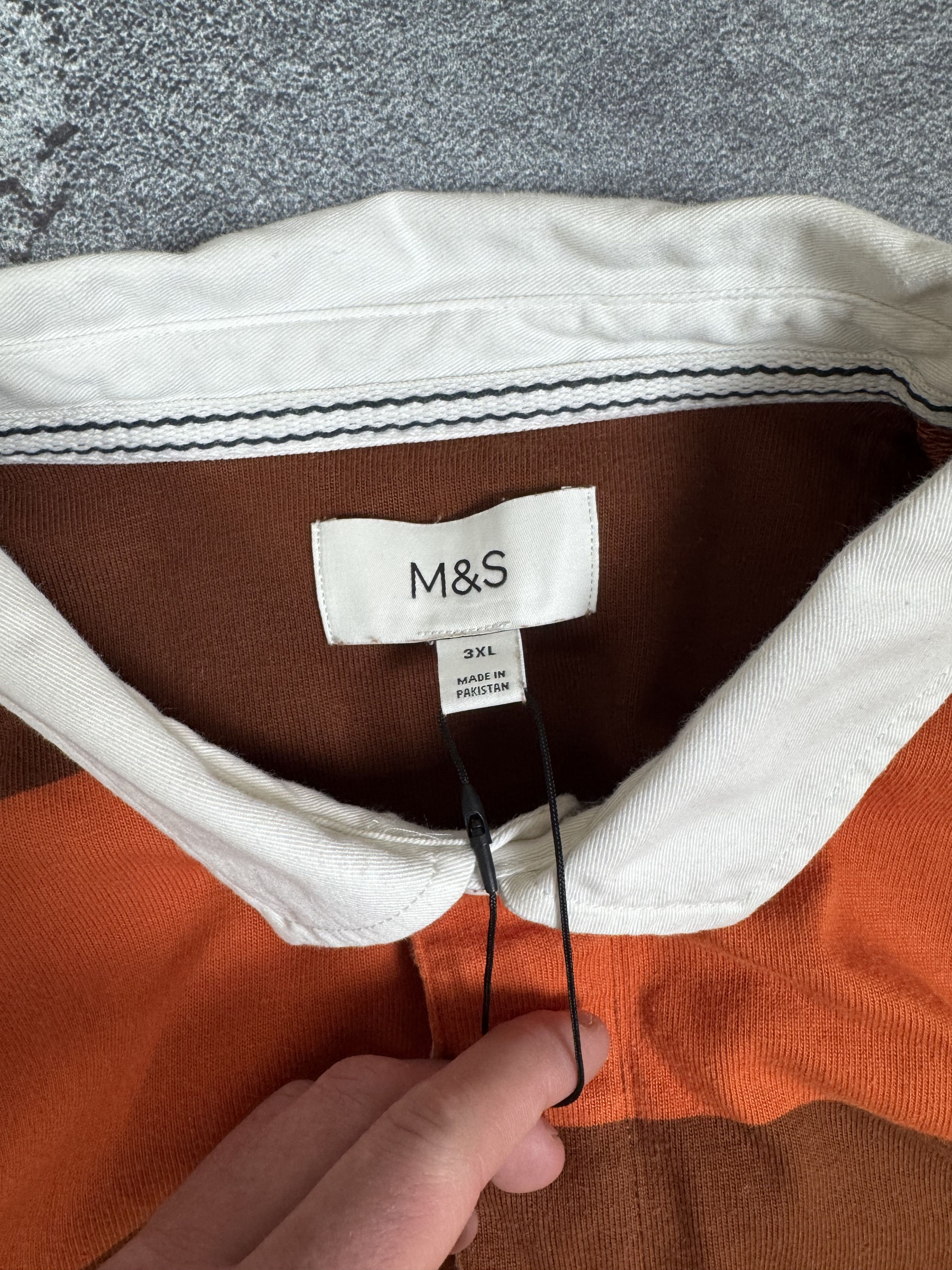 If Six Was Nine M&S Striped Long Sleeve T-Shirt Tee Streetwear Y2K 2000s Size US XXL / EU 58 / 5 - 3 Thumbnail