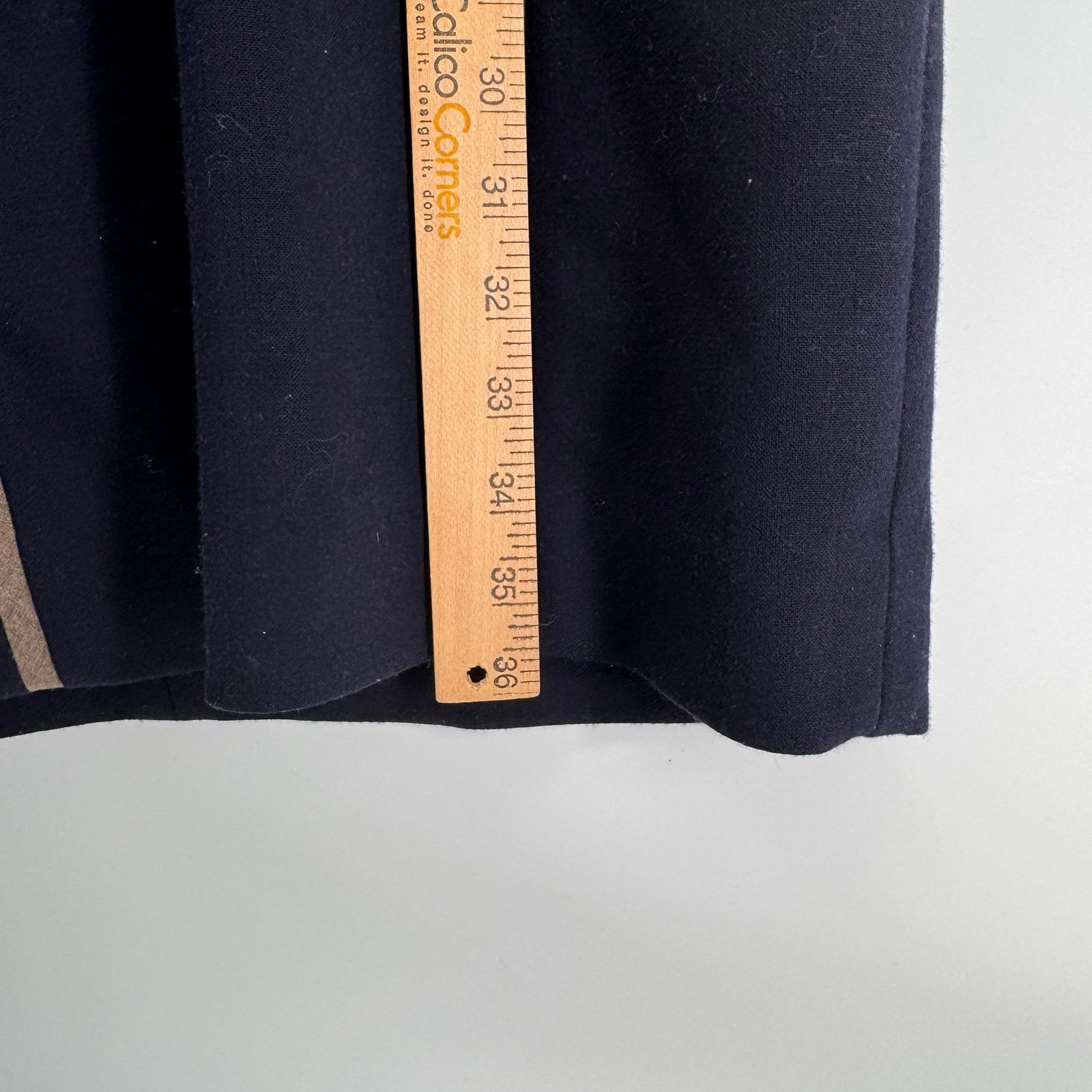 Tory Burch Tory Burch Wool Sleeveless Sheath Dress Size 2 Blue Tan Cap Size XS / US 0-2 / IT 36-38 - 8 Thumbnail