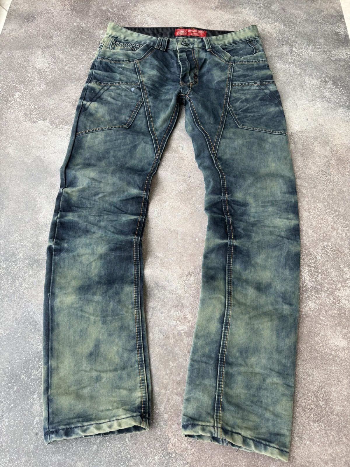 If Six Was Nine Japanese Style Vintage Avant Garde Washed Jeans Size US 32 / EU 48 - 3 Thumbnail