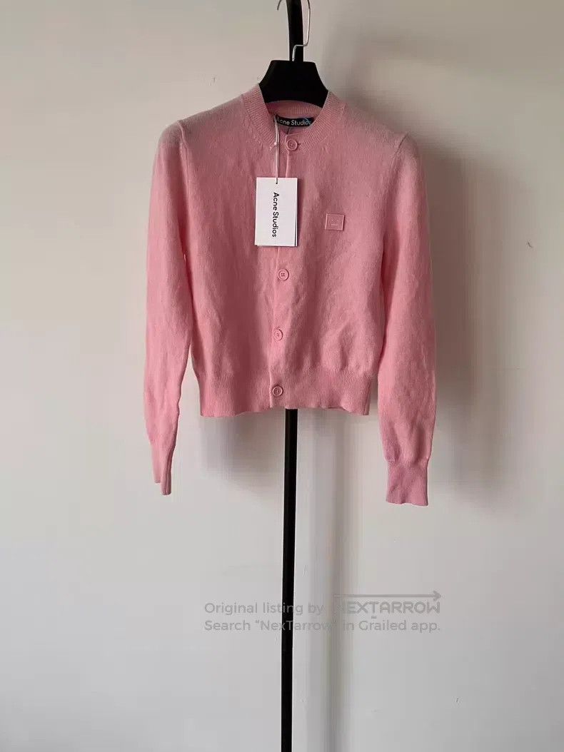 Acne Studios Face expression wool round neck single-breast
