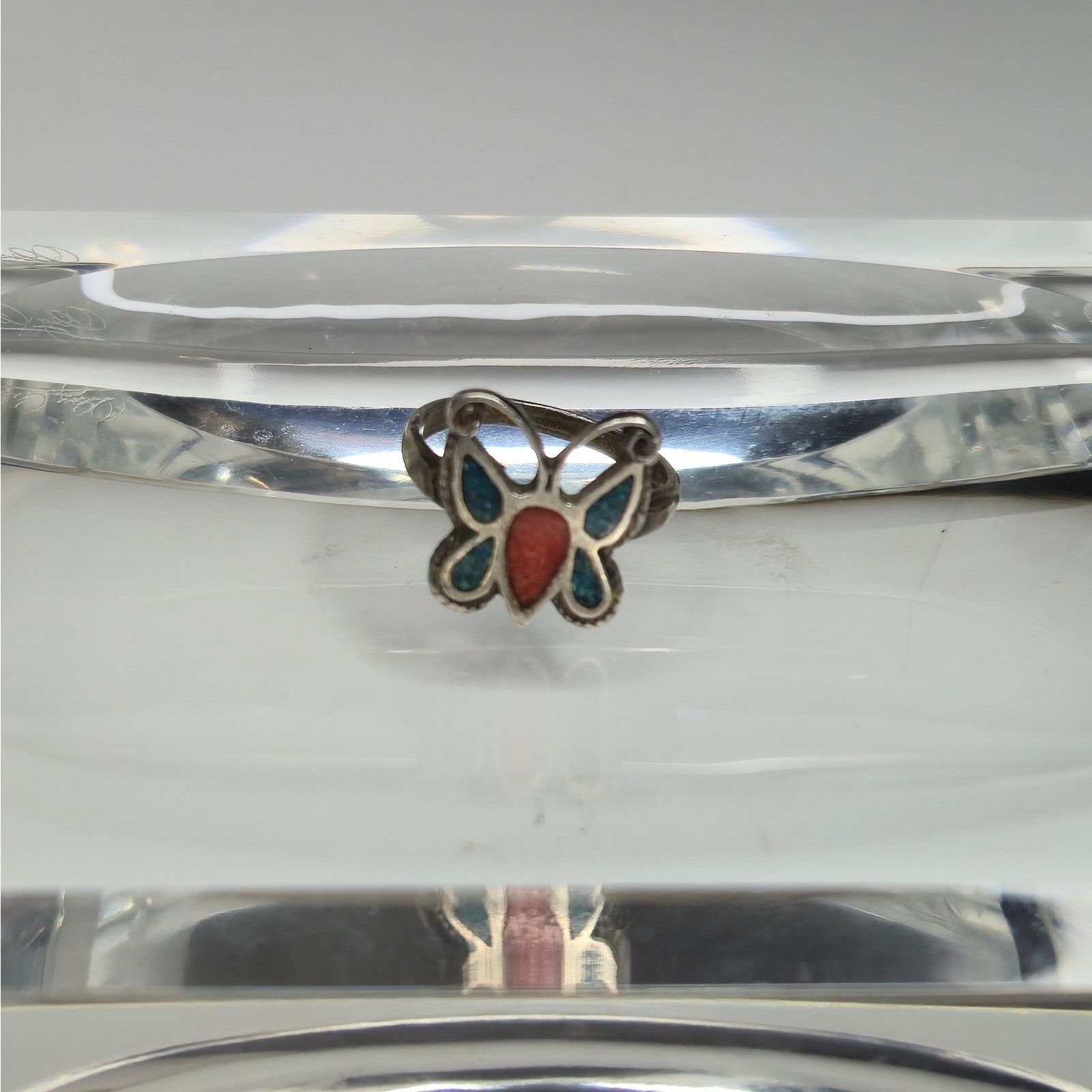 18 East Navajo Sterling Silver Butterfly Ring - Southwestern Style Size ONE SIZE - 2 Thumbnail