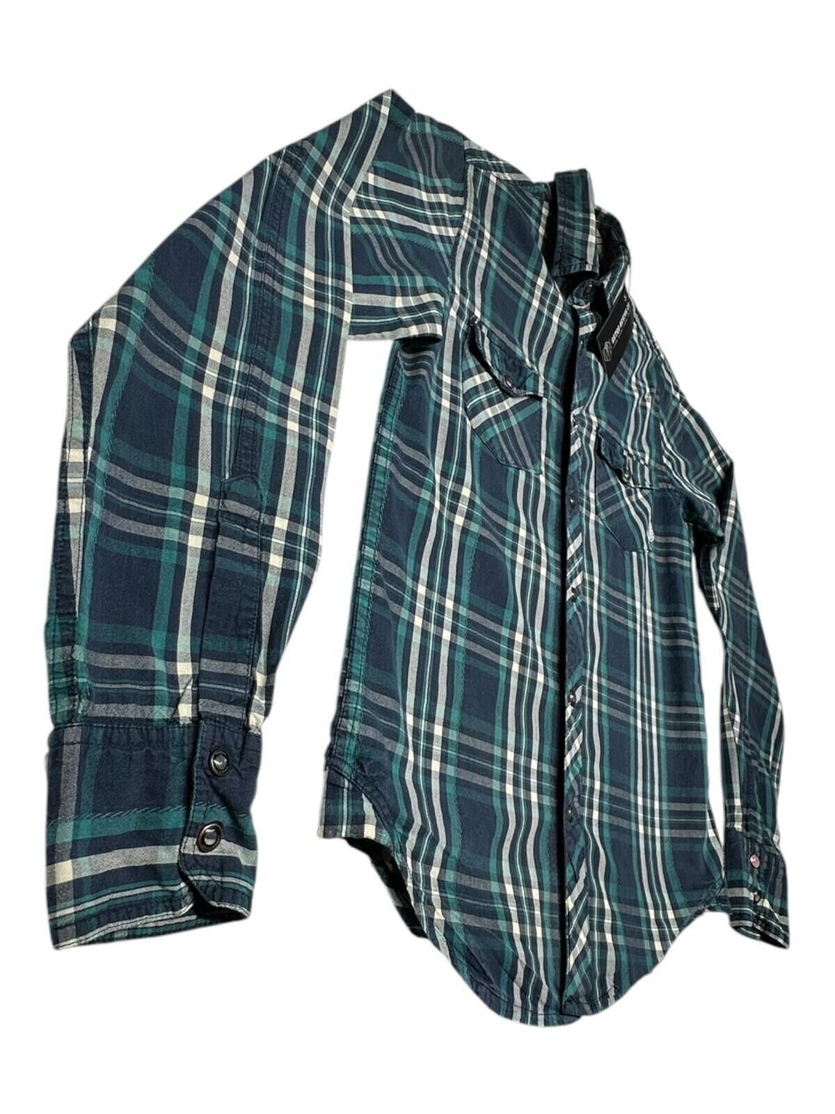 Element Element Shirt Men's UK Size XS Blue Plaid Pocket Embroidered Size US XS / EU 42 / 0 - 6 Thumbnail