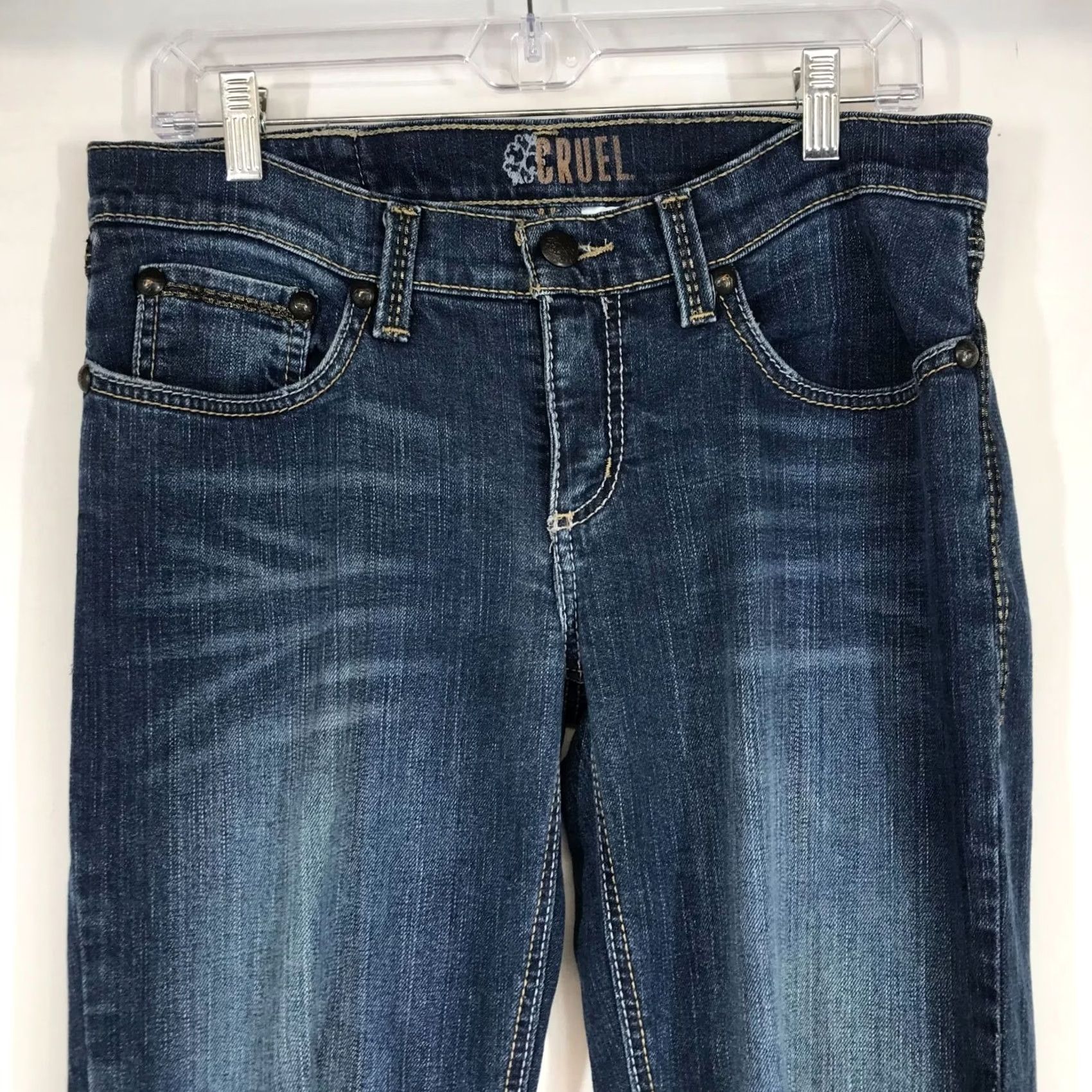 Vintage CRUEL WOMEN'S 9L BLUE DENIM HAYDEN COTTON BLEND WESTERN JEANS Size 30" / US 8 / IT 44 - 2 Thumbnail