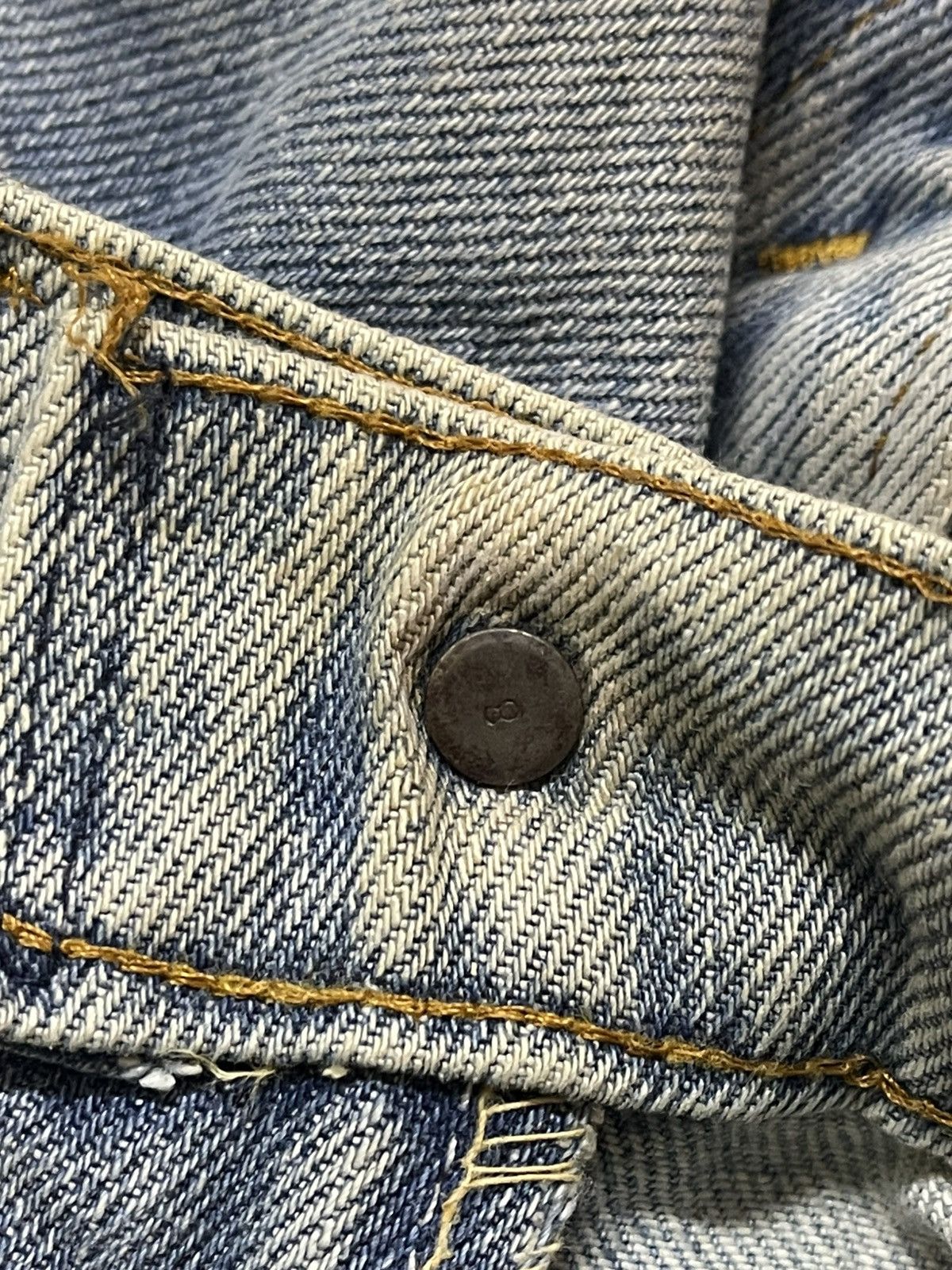 Levi's Crazy Vintage 70s Levis Orange Tab Button #8 Mud Wash Faded Size US 32 / EU 48 - 10 Thumbnail