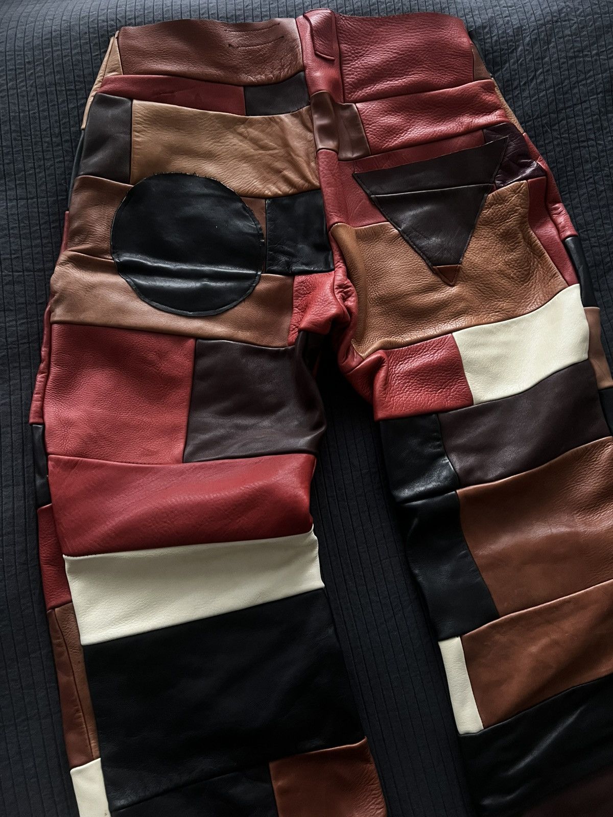Other Handmade Flared Leather Pants Size US 31 - 4 Thumbnail