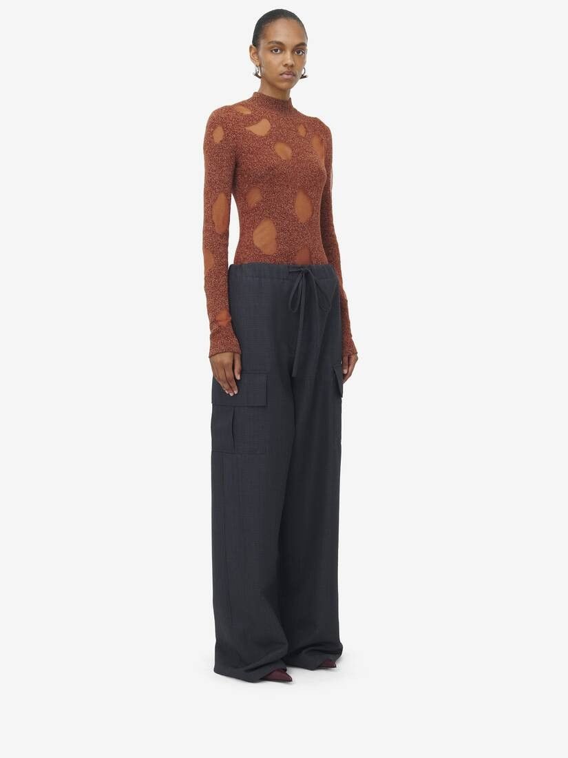 Alexander McQueen o1srvl11e0226 Prince of Wales Cargo Trousers In Dark Grey Size 25" / US 0 / IT 36 - 3 Thumbnail