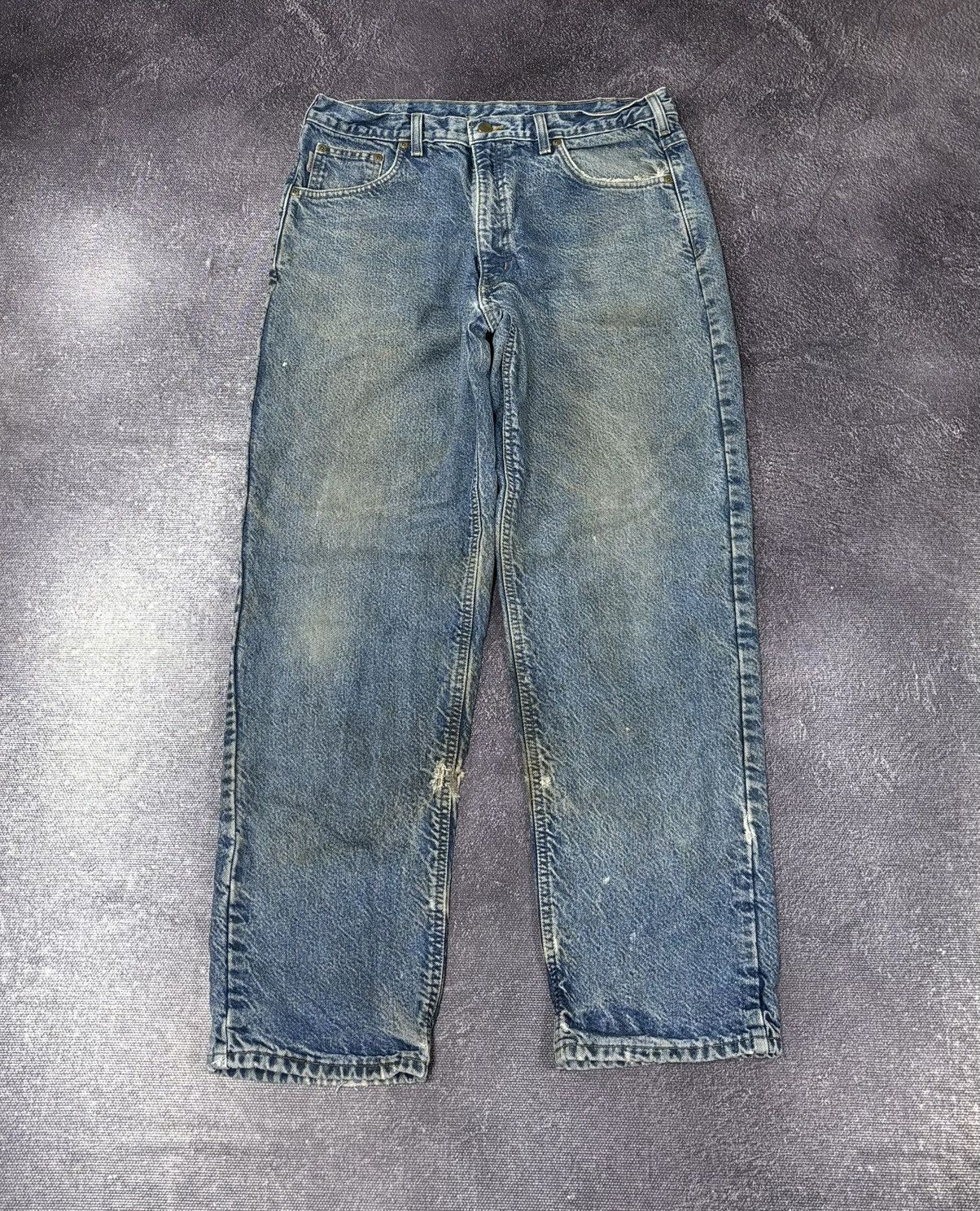Carhartt Vintage Carhartt Insulated Blue Denim Work Hype Baggy Jeans Size US 36 / EU 52 - 2 Thumbnail