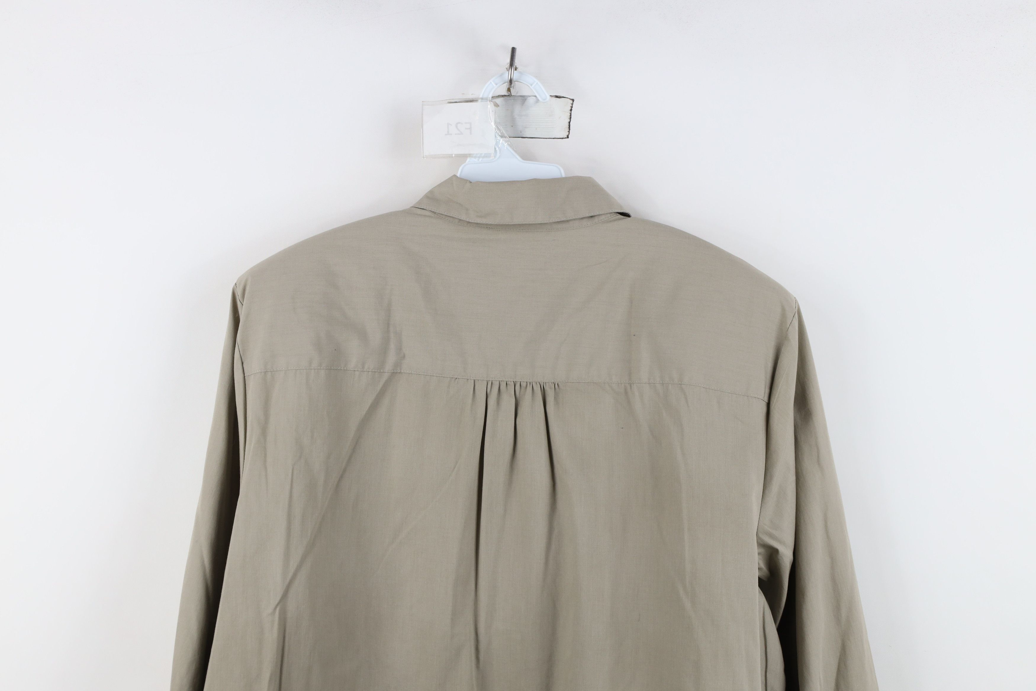 Vintage Vintage 90s Streetwear Fall Leaf Collared Button Shirt Beige Size XL / US 12-14 / IT 48-50 - 14 Thumbnail