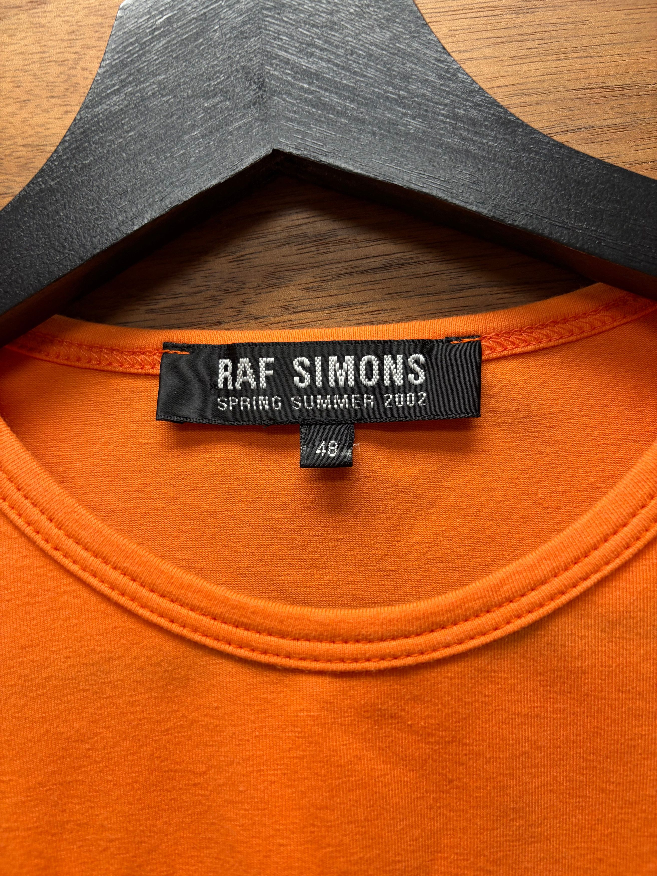 Raf Simons SS2002 Raf Simons ‘Woe Unto Those Who Spit on the Fear Generation’ Orange Long Sleeve Shirt Size US M / EU 48-50 / 2 - 3 Thumbnail