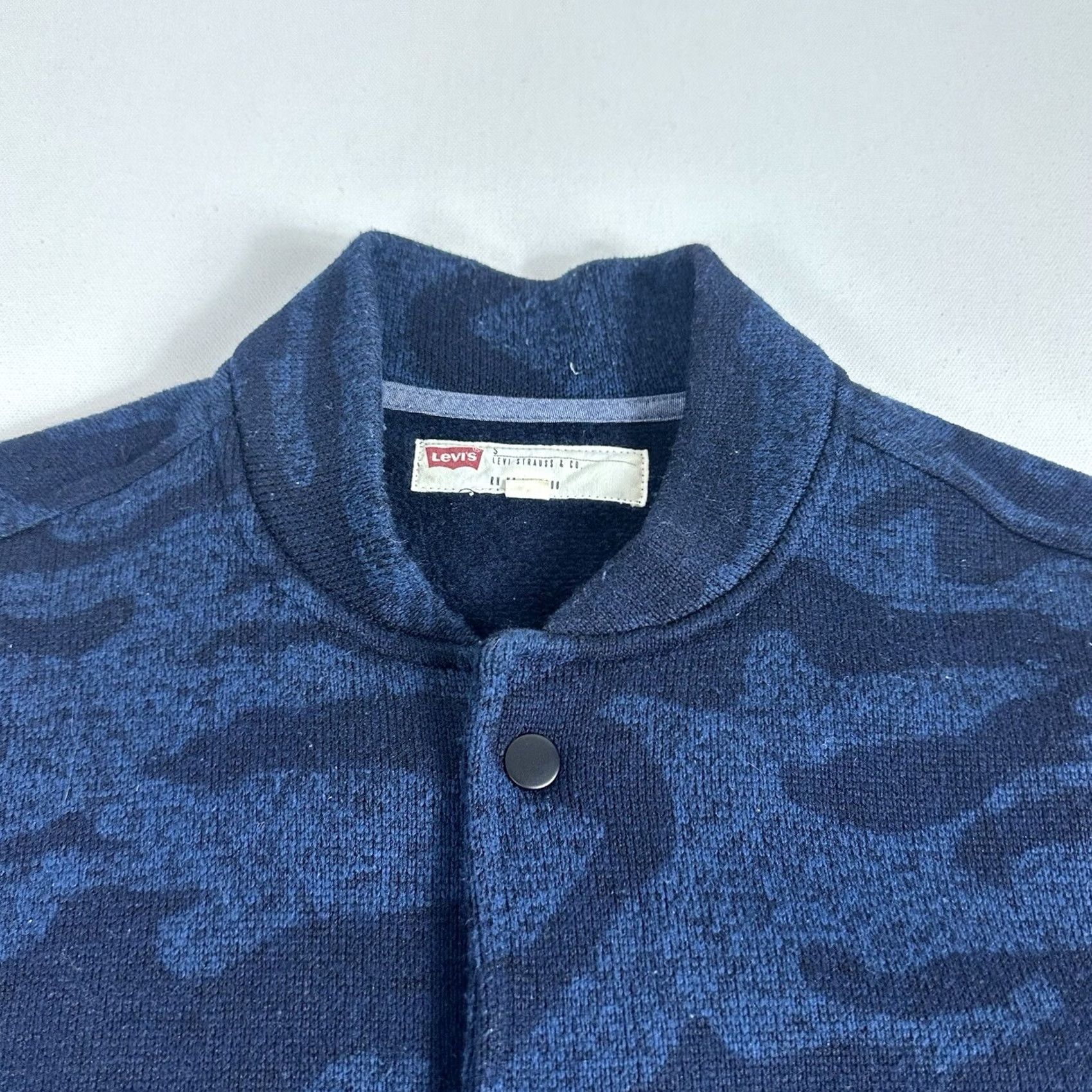 Levi's Levi's Shaket Thick Flannel Shirt Jacket Blue Black Camo Snap L/S Mens Small Jacket Men S Camouflage Bomber Shirt Size US S / EU 44-46 / 1 - 3 Thumbnail