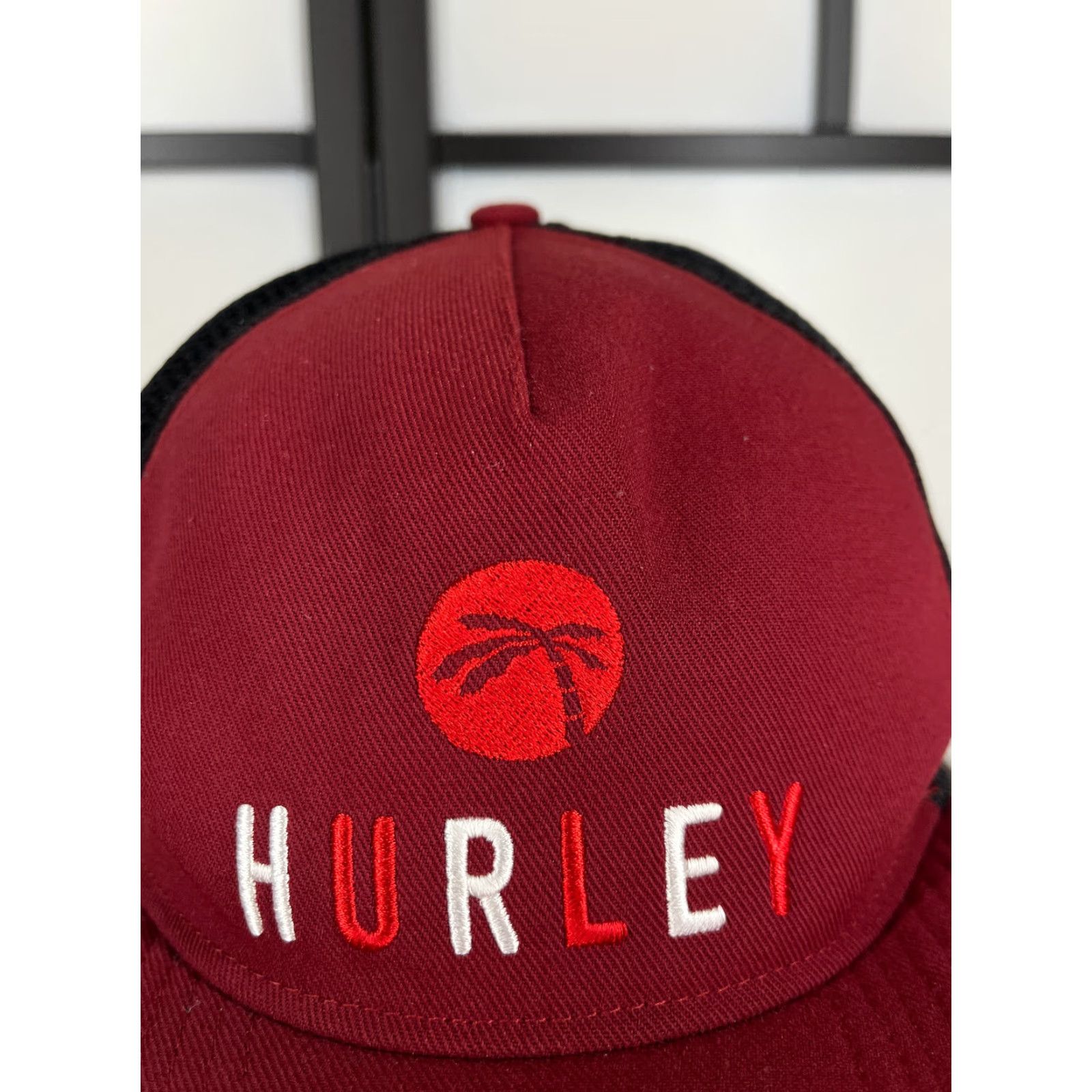 Hurley Hurley Hat Cap Snap Back Adult One Size Red Trucker 100% Polyester Palm Skate Beach Adjustable Men Hat Size ONE SIZE - 2 Thumbnail