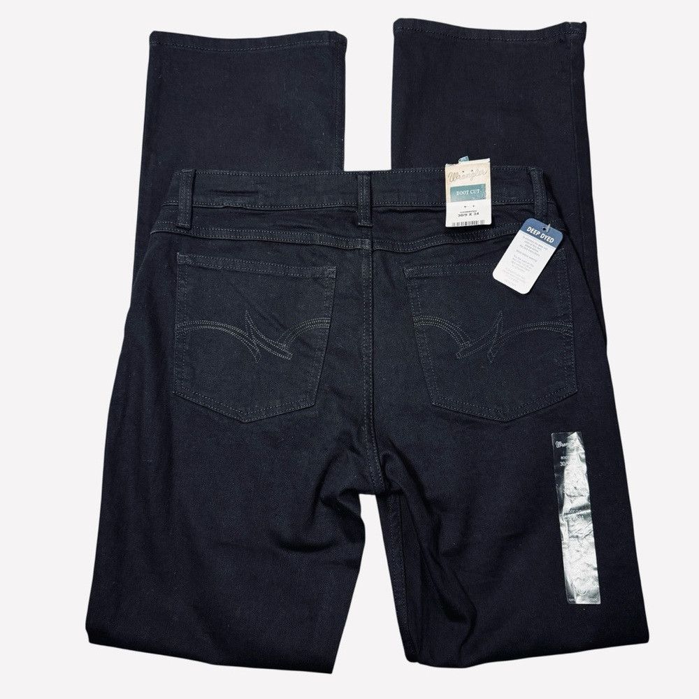 Wrangler NWT New Wrangler Mid Rise Bootcut Black Jeans Size 30 x 34 Size 30" / US 8 / IT 44 - 4 Thumbnail