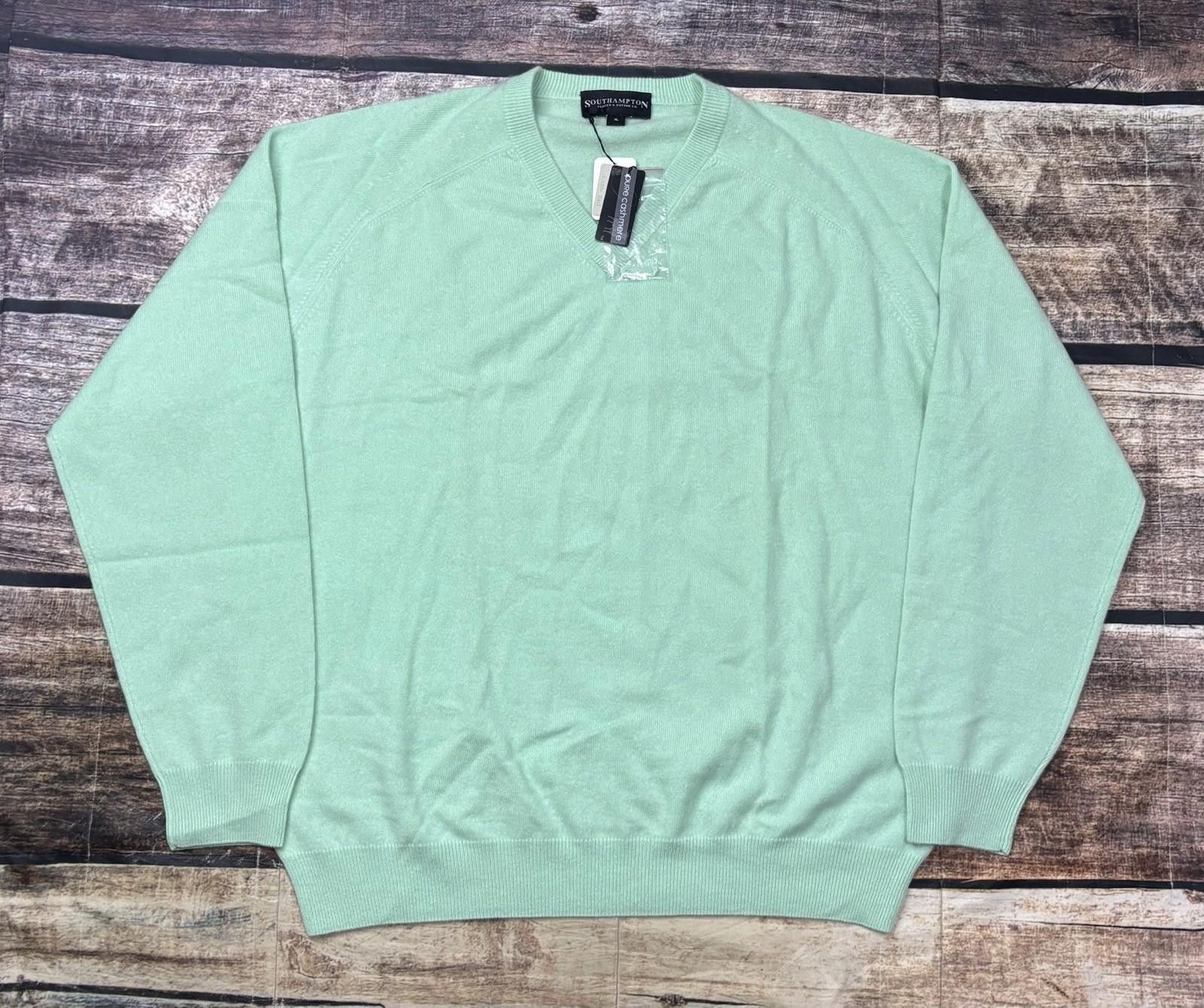 Other Southampton Cashmere Sweater Mens XL Mint Green NEW Size US XL / EU 56 / 4 - 1 Thumbnail