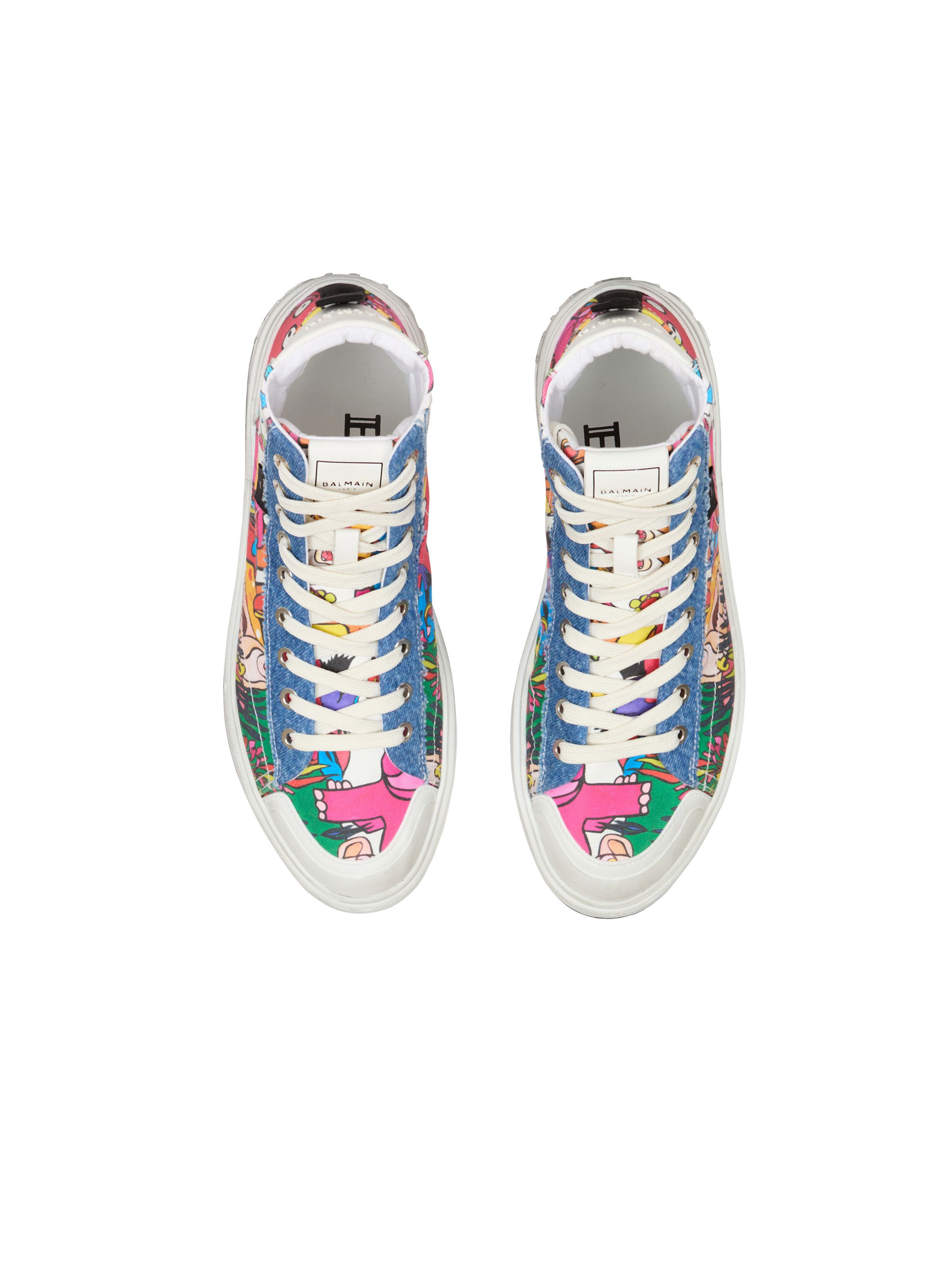 Balmain o1s1wg110925 X Disney High Top Sneakers in Multicolor Size US 10 / IT 40 - 3 Thumbnail