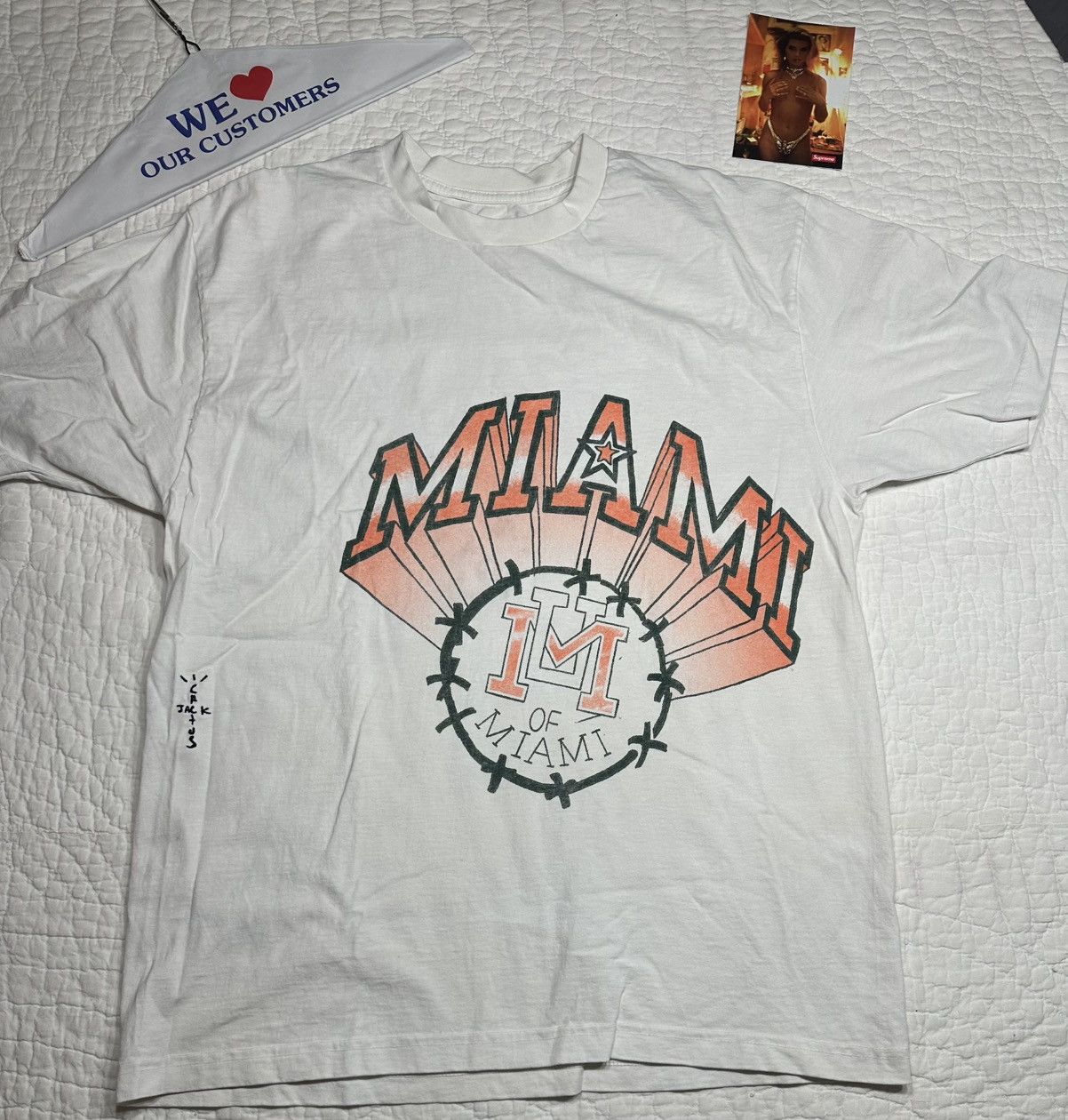 Mitchell & Ness × NCAA × Travis Scott Travis Scott University of Miami Collab Tee/ Large Size US L / EU 52-54 / 3 - 1 Thumbnail