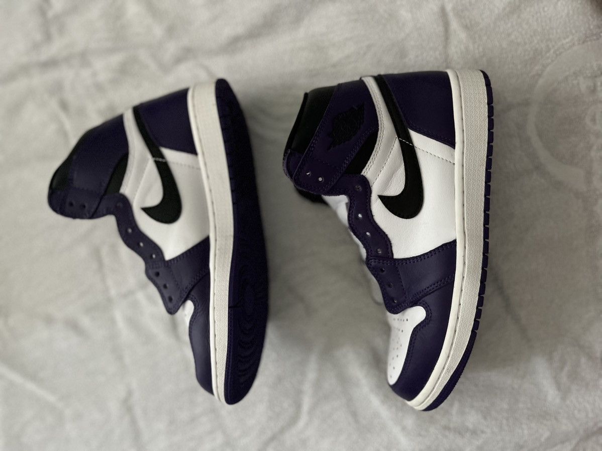 Nike Air Jordan 1 Retro High OG Court Purple Size US 8.5 / EU 41-42 - 3 Thumbnail