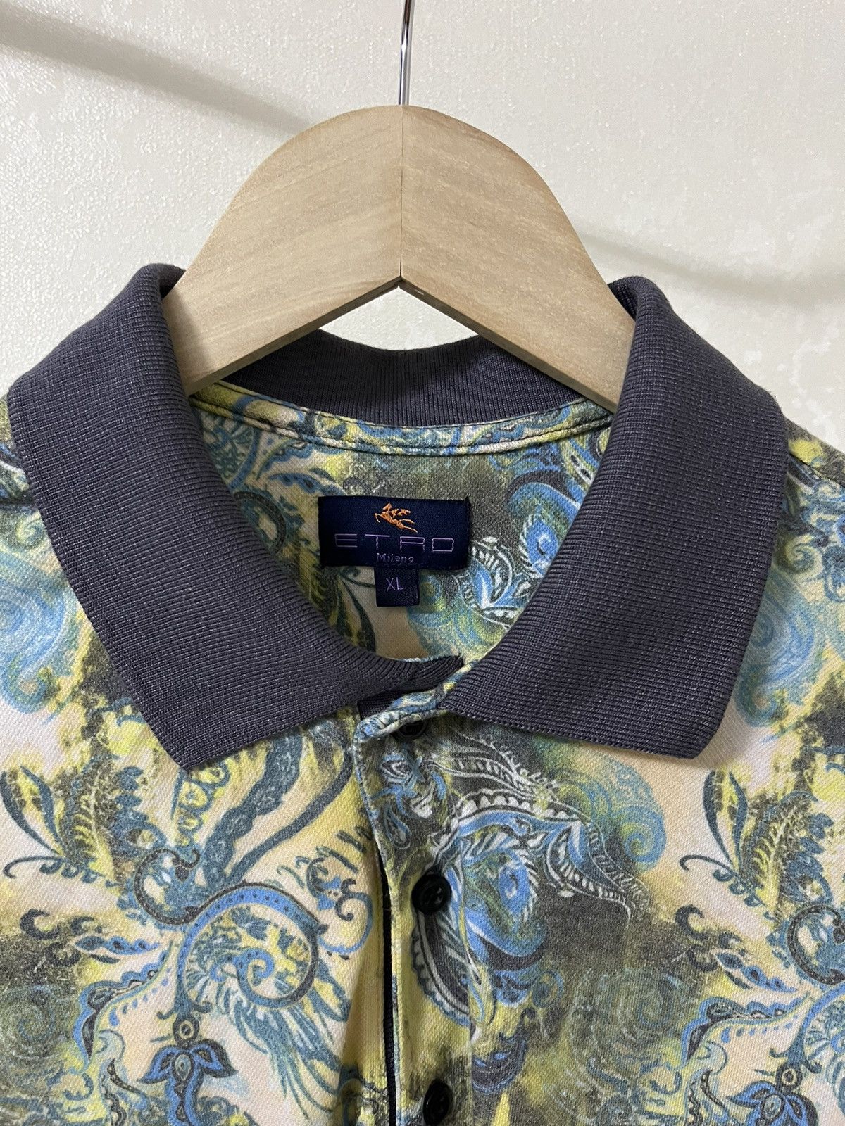 Etro Etro Vintage All Overprinted Floral Polo Size US XL / EU 56 / 4 - 2 Thumbnail