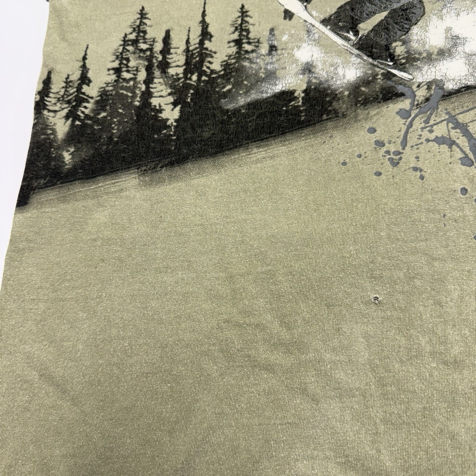 Vintage Vintage Powder Mountain Snowboard T Shirt Mens Large Brown Size US L / EU 52-54 / 3 - 7 Thumbnail