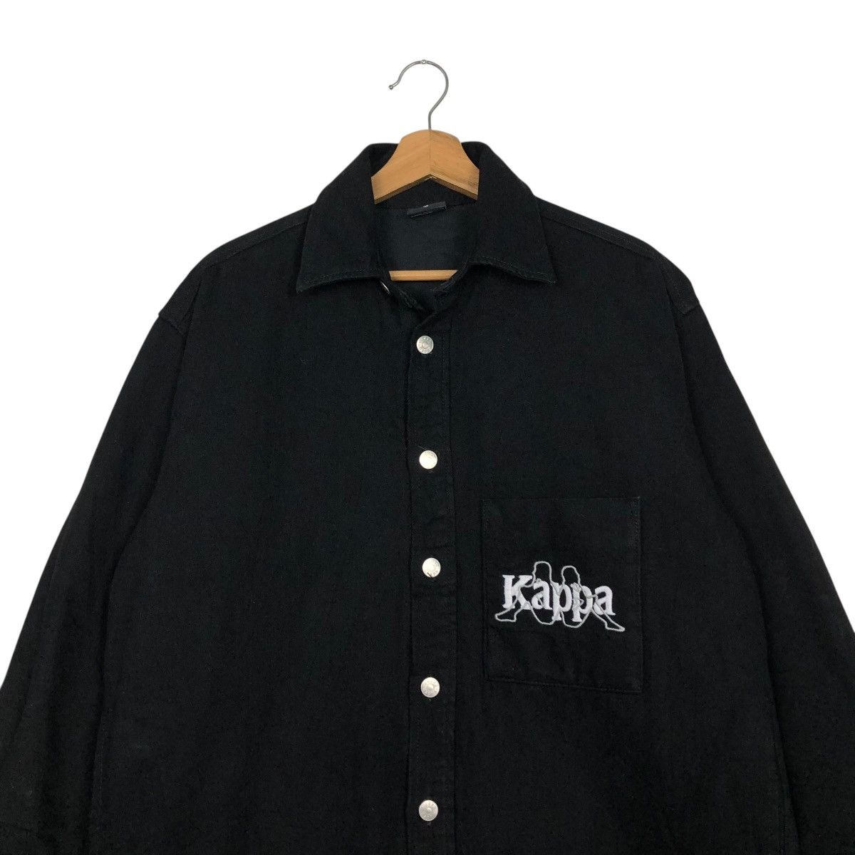 Japanese Brand 🔥RICH BLACK WOOL JACKET SNAP BUTTON KAPPA Size US XS / EU 42 / 0 - 5 Thumbnail