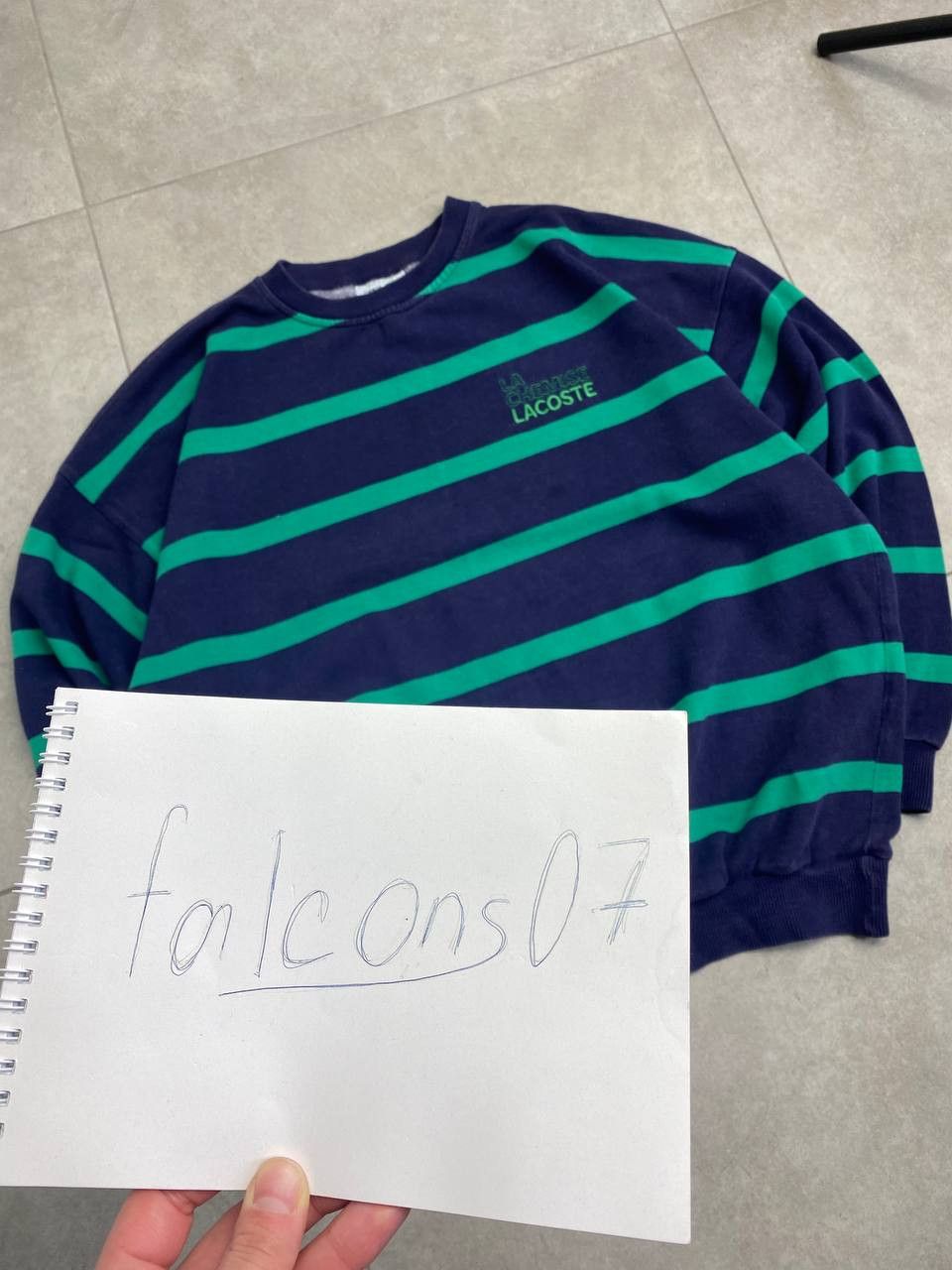 Lacoste Vintage La Chemise Lacoste Striped Sweatshirt Size US L / EU 52-54 / 3 - 2 Thumbnail