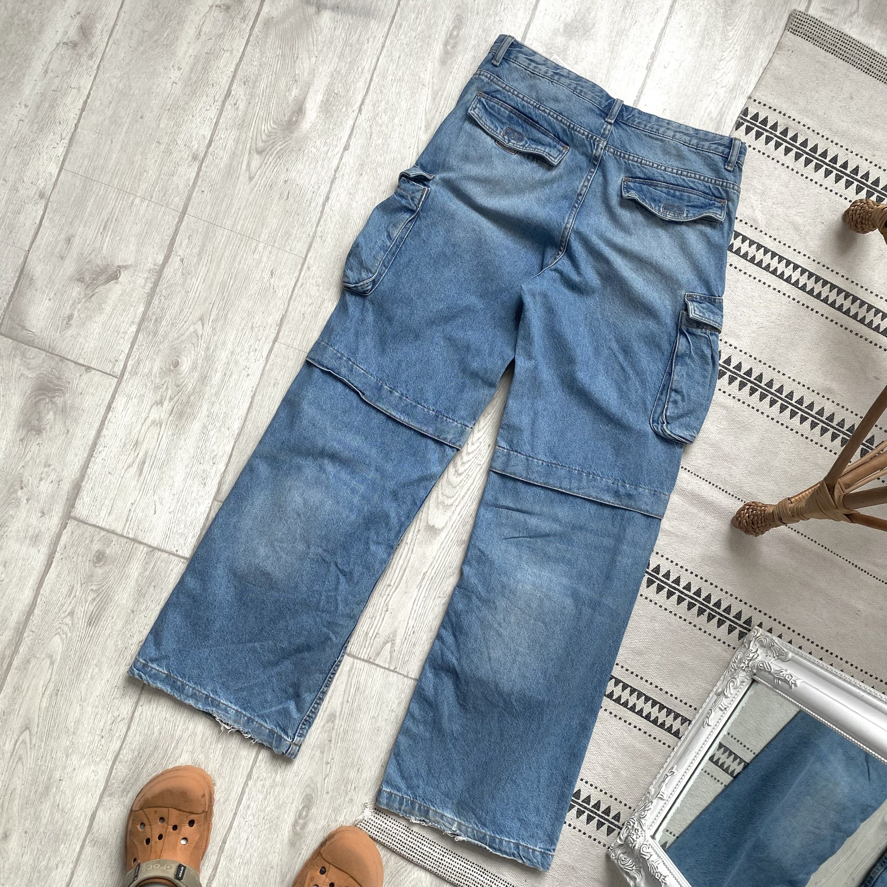 Japanese Brand 👖 Skater Cargo Baggy jeans Multiocket avant-garde Unisex Size US 30 / EU 46 - 7 Thumbnail
