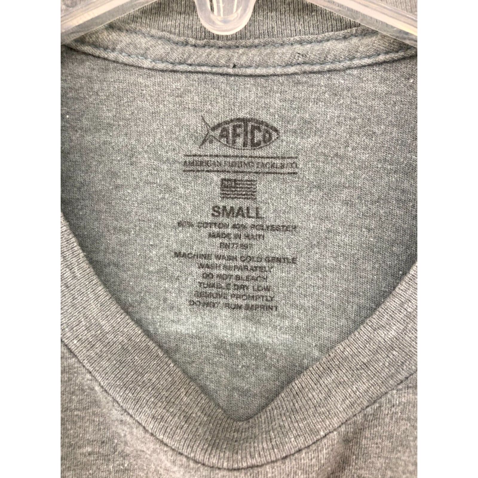 Logo 7 AFTCO T-Shirt Men XS Green Logo Graphic Print Short Sleeve Crew Neck Cotton Jersey Breathable Comfort Logo 90s Fish Theme Regular Sized N/A? Size US S / EU 44-46 / 1 - 6 Thumbnail