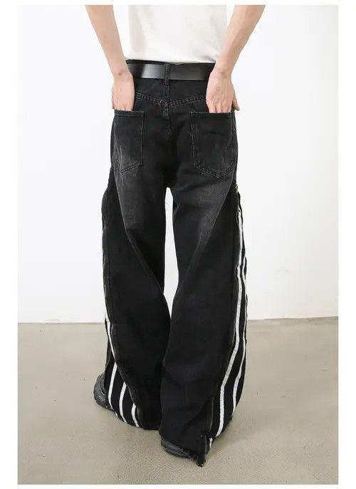 Jean Matsumaru x Mei Track Baggy Black Denim Jeans Size US 30 / EU 46 - 4 Thumbnail