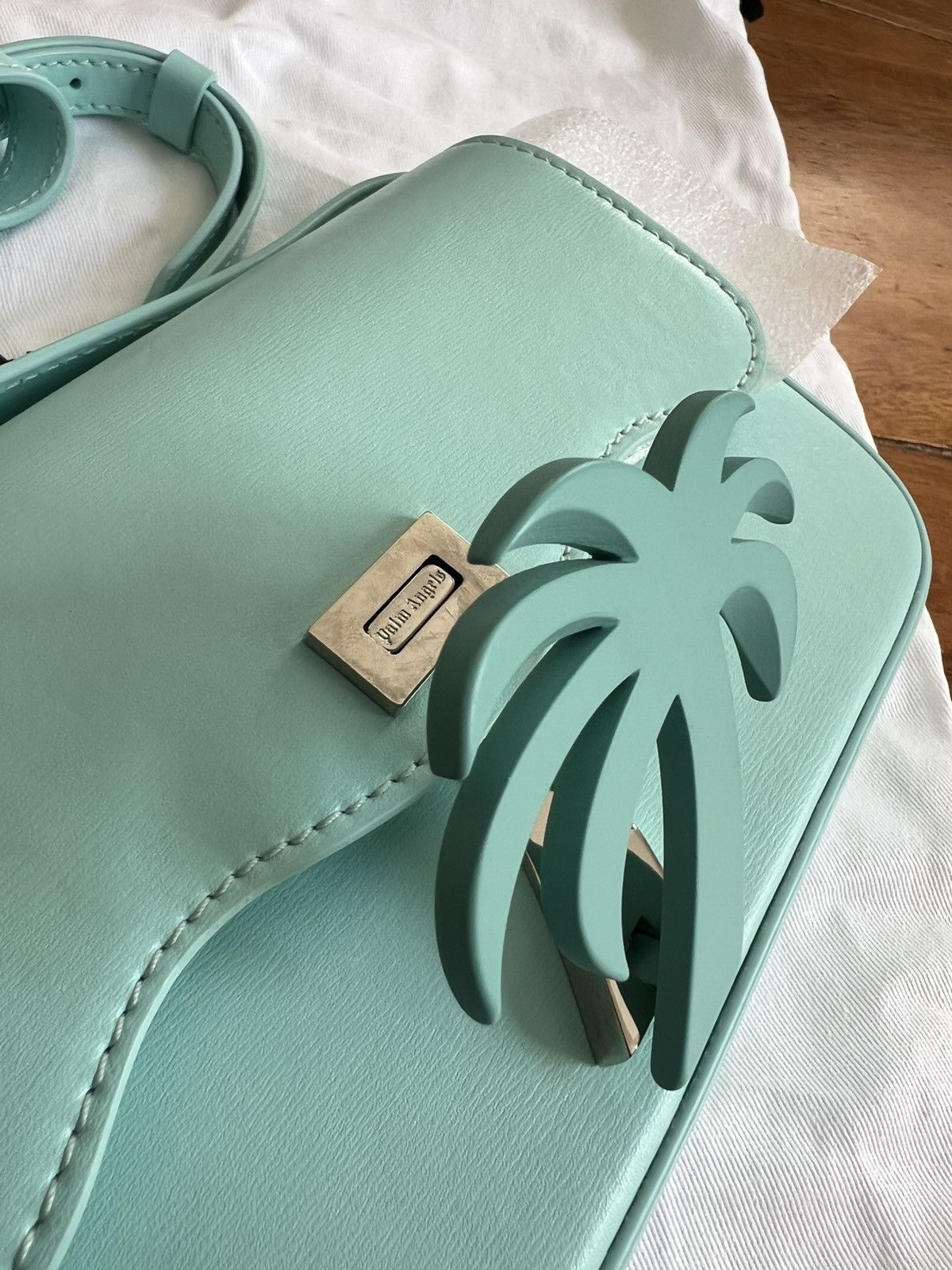Palm Angels Palm Angels "Palm Beach" shoulder bag in blue calf leather Size ONE SIZE - 10 Thumbnail