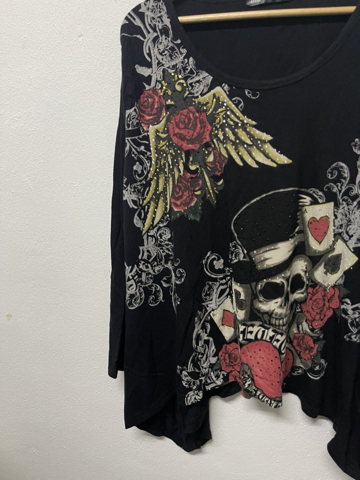 Japanese Brand 2000s DIG DEEP JAPANESEBRAND SKULL ASYMMETRICAL LONG SLEEVE Size L / US 10 / IT 46 - 4 Thumbnail