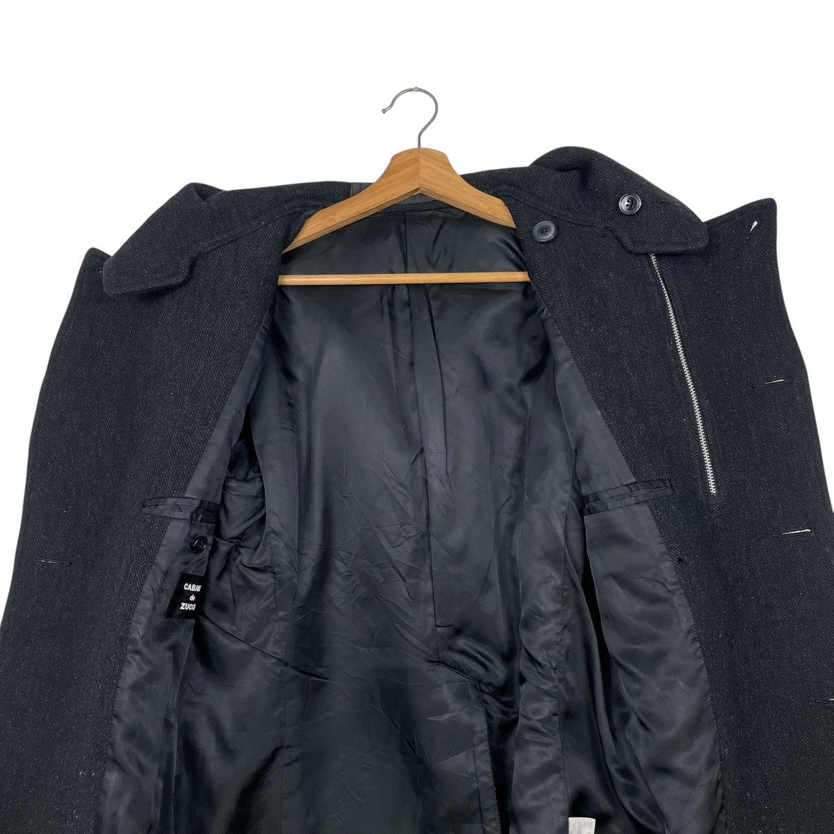 CABANE de ZUCCa Cabane De Zucca Double Breasted Hooded Wool Jacket Size US S / EU 44-46 / 1 - 13 Thumbnail