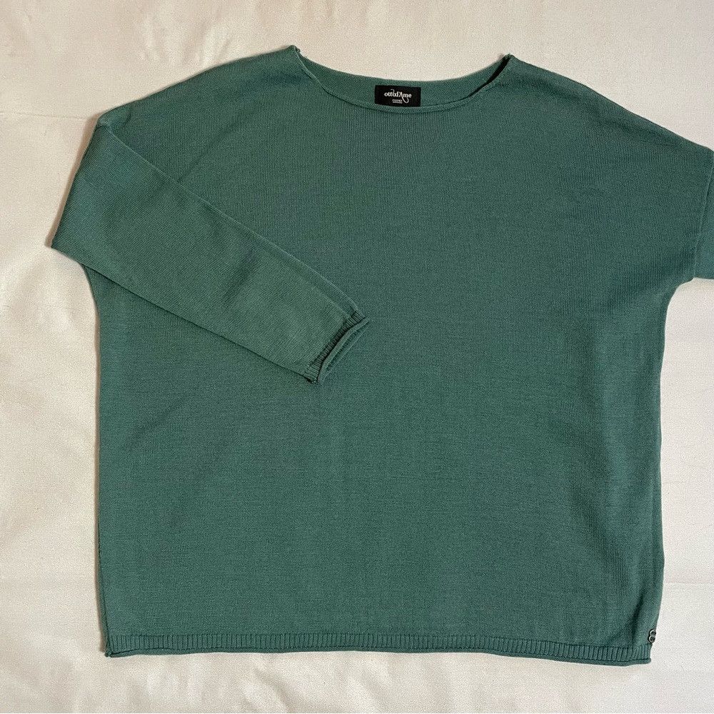 Other Ottod'Ame Wool Blend Long Sleeve Sea Green Sweater Made In Size S / US 4 / IT 40 - 4 Thumbnail