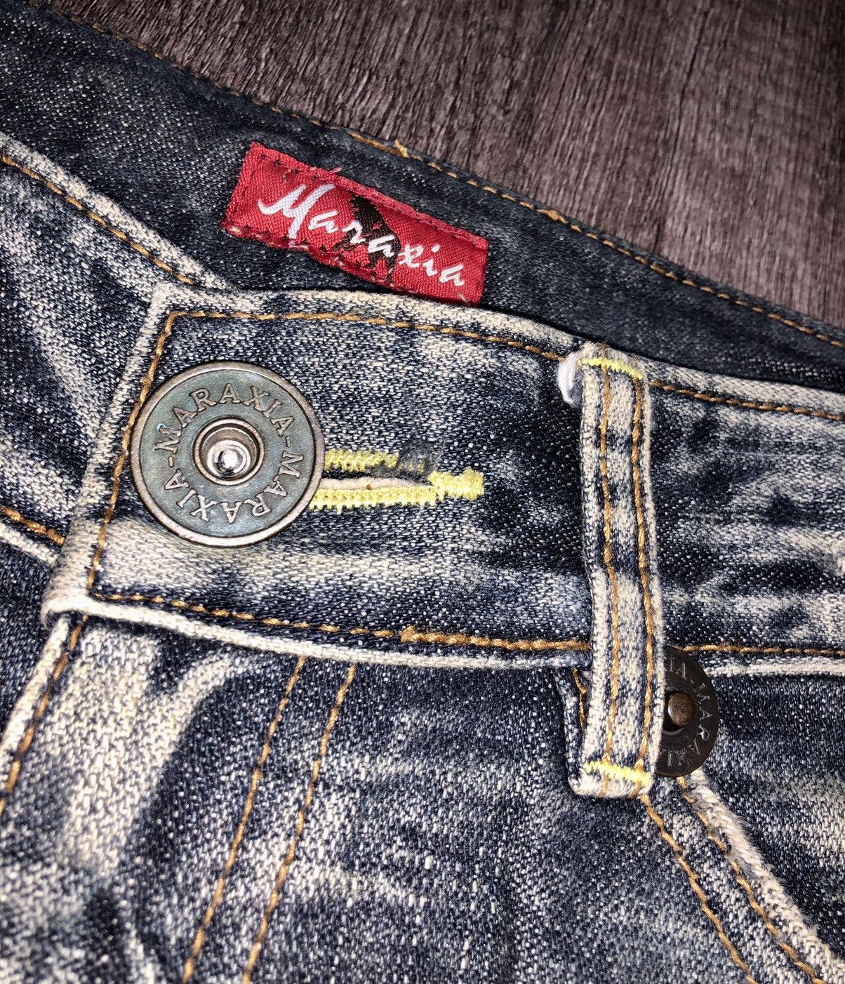 Japanese Brand Maraxia Distressed denim Jeans Size 31" - 6 Thumbnail