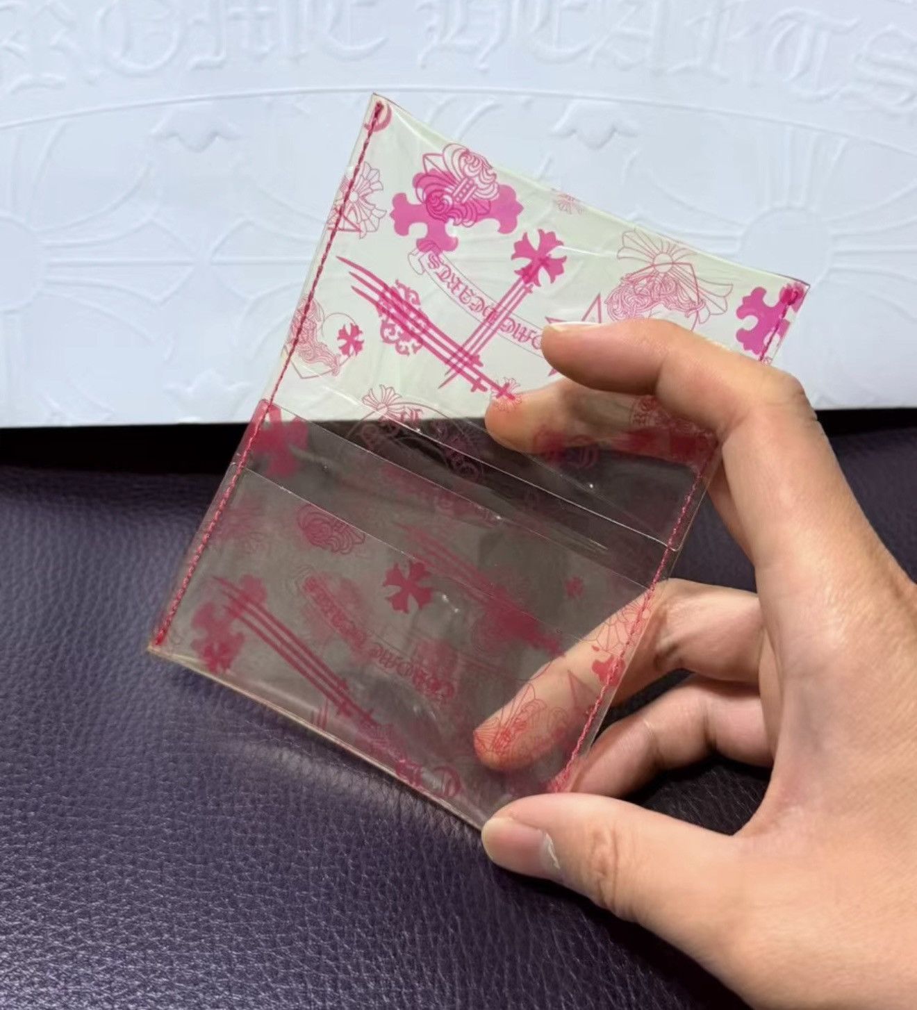 Chrome Hearts Chrome Hearts Pink PVC Card Wallet Size ONE SIZE - 3 Thumbnail
