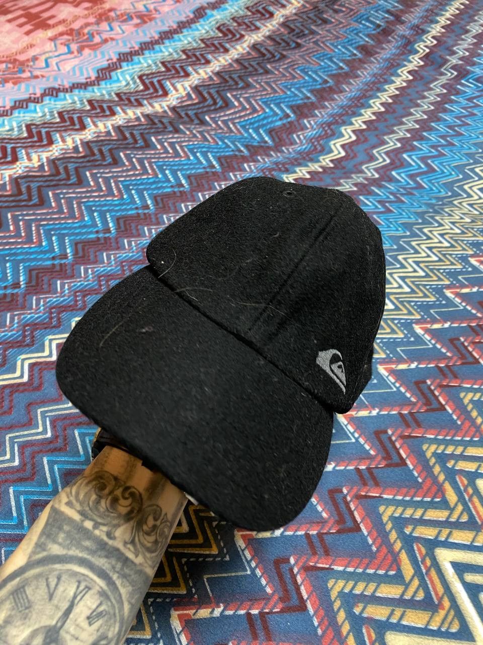 Quiksilver Hats black Vintage Quiksilver Cap Y2K streetwear Size ONE SIZE - 7 Thumbnail