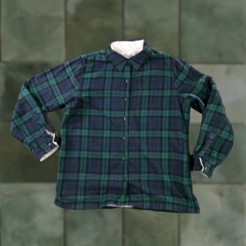 Vintage L.L. Bean Vintage Plaid Flannel Shirt Women Small Green Red Long Sleeve Button-Up Outdoor Casual 80s 90s Size S / US 4 / IT 40 - 1 Thumbnail