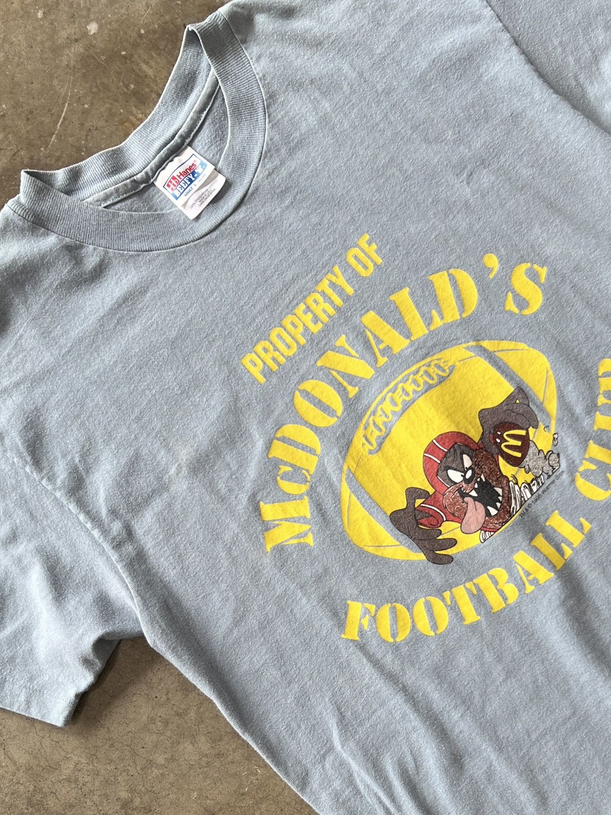 Vintage × Warner Bros Vintage Taz Looney Tunes McDonald's Football Club Tee Large Size US L / EU 52-54 / 3 - 1 Thumbnail