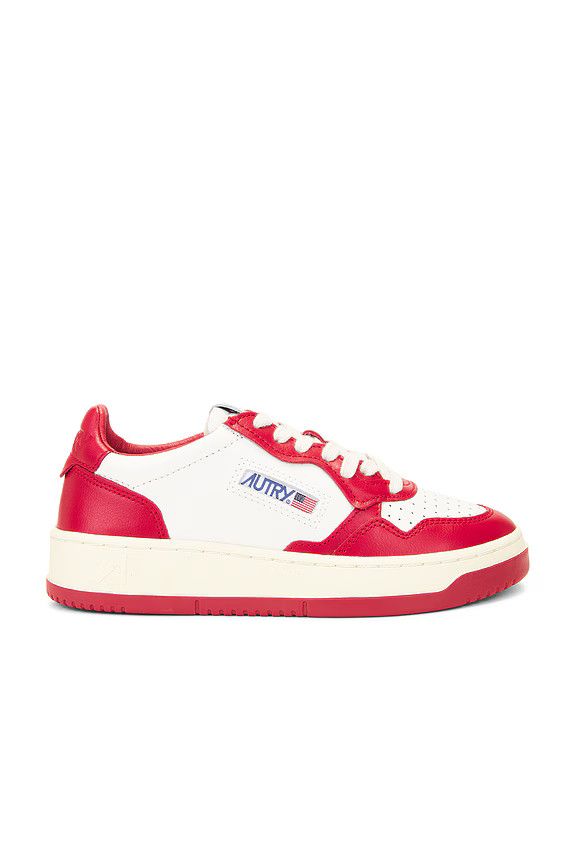 AUTRY o1y0725 Leather Low-Top Sneakers in Red/White Size US 9 / IT 39 - 1 Thumbnail