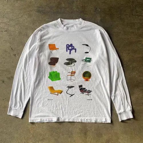 Japanese Brand × Vintage Street washed retro chair pattern long sleeve t-shirt Size US M / EU 48-50 / 2 - 3 Thumbnail