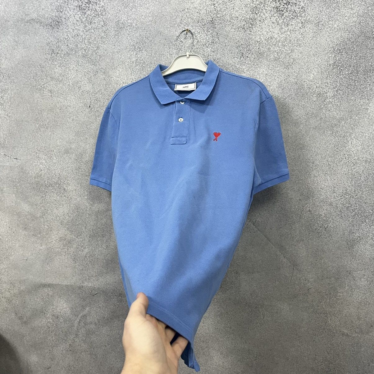 AMI Ami Polo T-shirt Blue Size US L / EU 52-54 / 3 - 6 Thumbnail